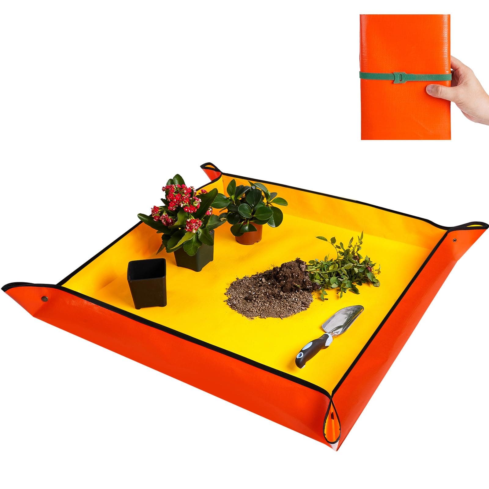 39.5"X39.5" Extra Large Repotting Mat for Indoor Plants & Potting Soil Portable Potting Tray Reusable Gardening Mat Garden Gift for Women