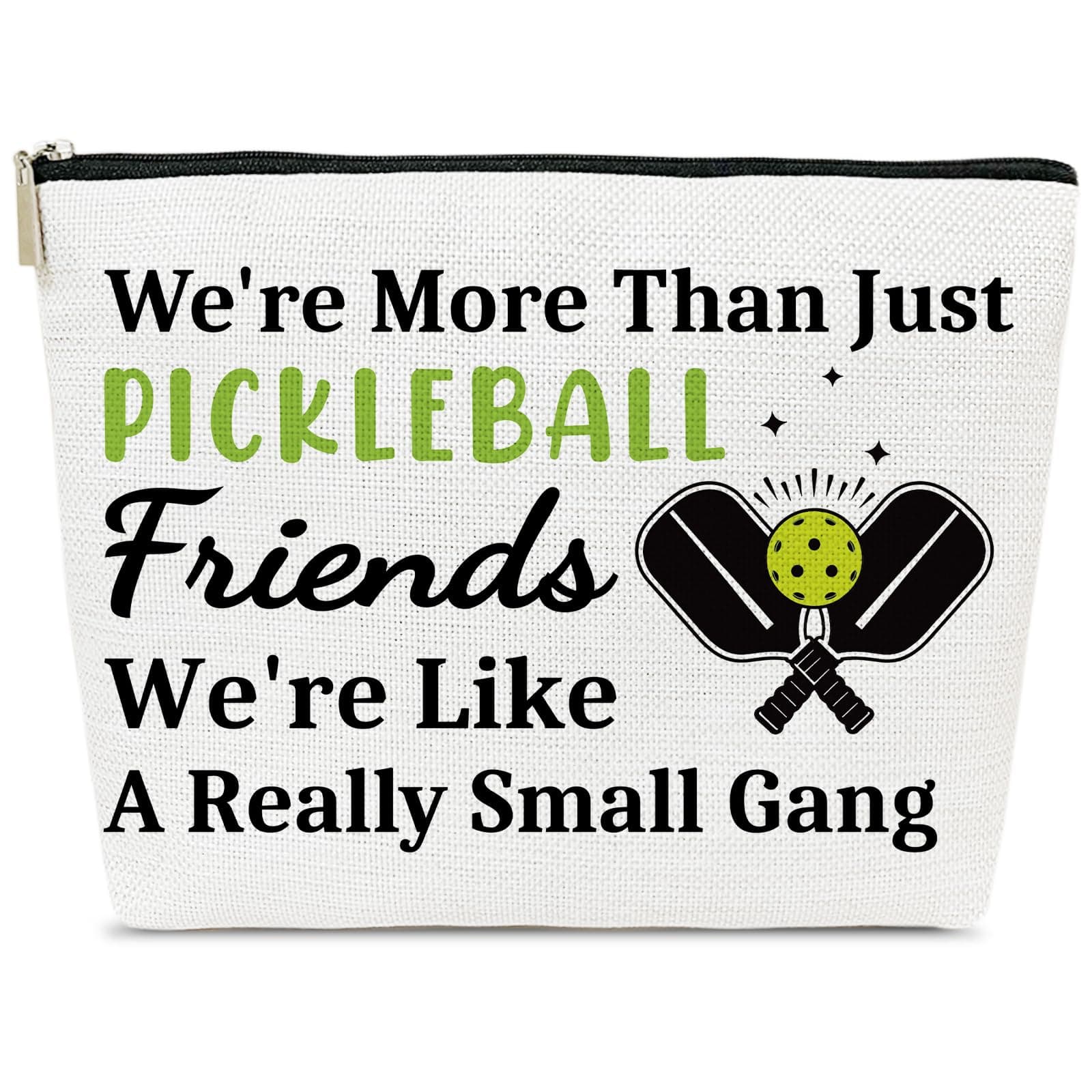Pickleball Gifts for Women, Pickle Ball Makeup Bag, Birthday Gifts for Ball Lovers Players Friends, We're More Than Just Pickleball Friends, Sports Mom Must Haves, Cosmetic Bag for Sports Stuff