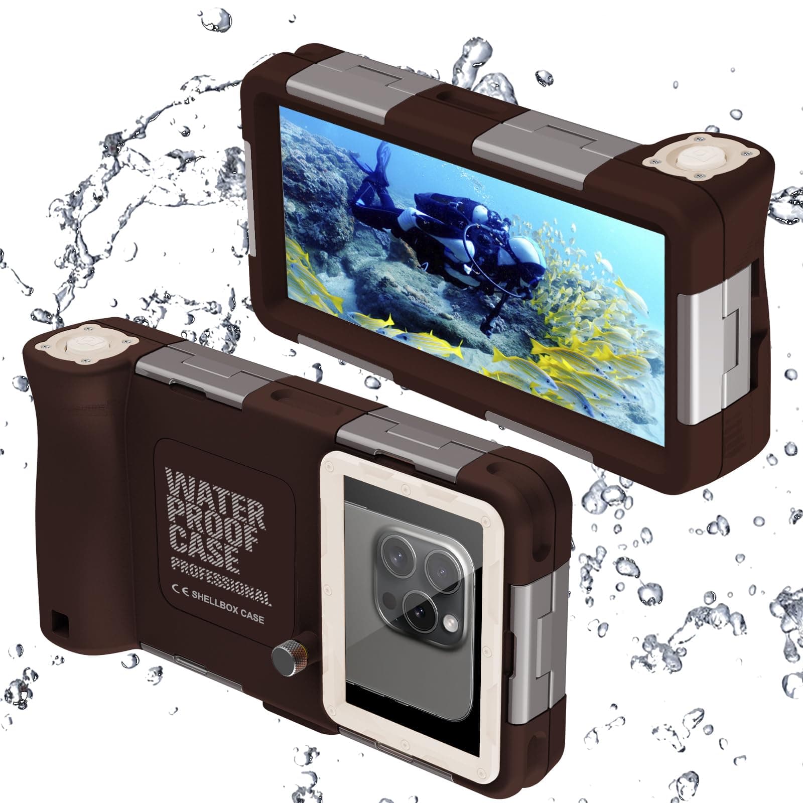 Nowvnvuy Professional Scuba Universal Underwater Diving Case for Snorkeling