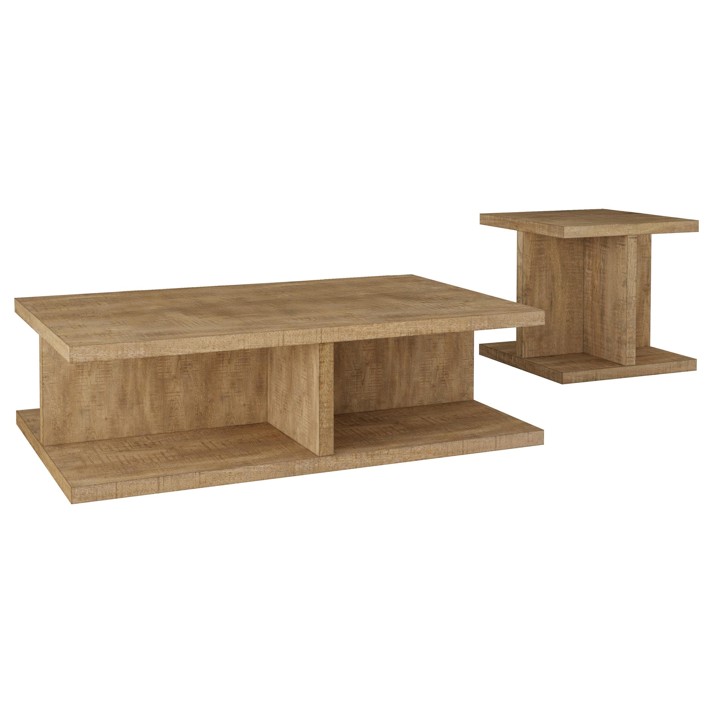 Coaster Home Furnishings Cortona 2-Piece Coffee and End Table Set Mango