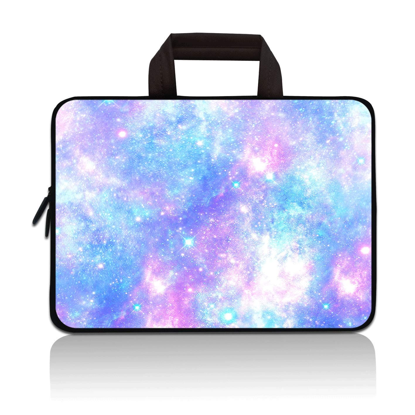 14 14.1" 14.2" 15" 15.4" 15.6" inch Inch Laptop Sleeve Case Protective Bag with Outside Handle,Ultrabook Notebook Carrying Case Handbag Compatible with Dell Toshiba HP Chromebook(Blue Galaxy)