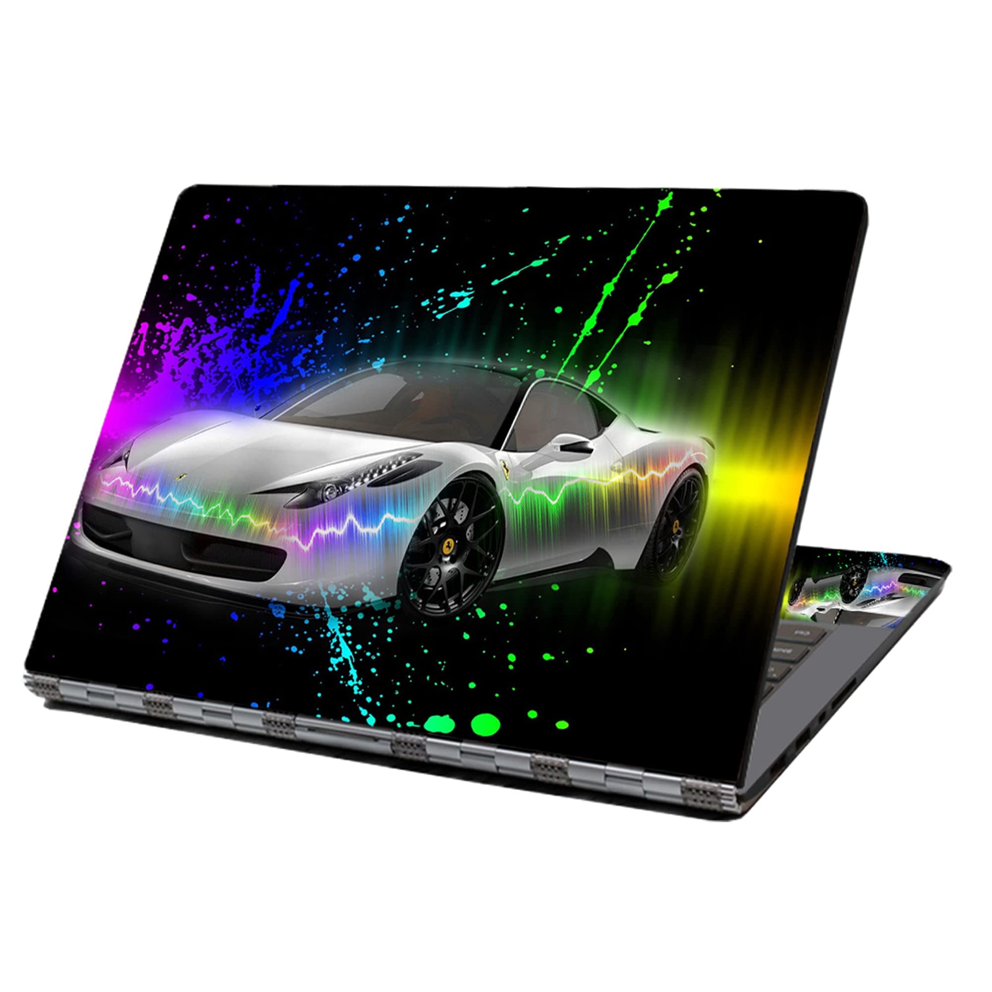 Laptop Skin Sticker Decal,12" 13" 13.3" 14" 15" 15.4" 15.6" Laptop Skin Sticker Protector Cover for Toshiba Hp Samsung Dell Apple Acer Leonovo Sony Asus Laptop Notebook (Cool Car)