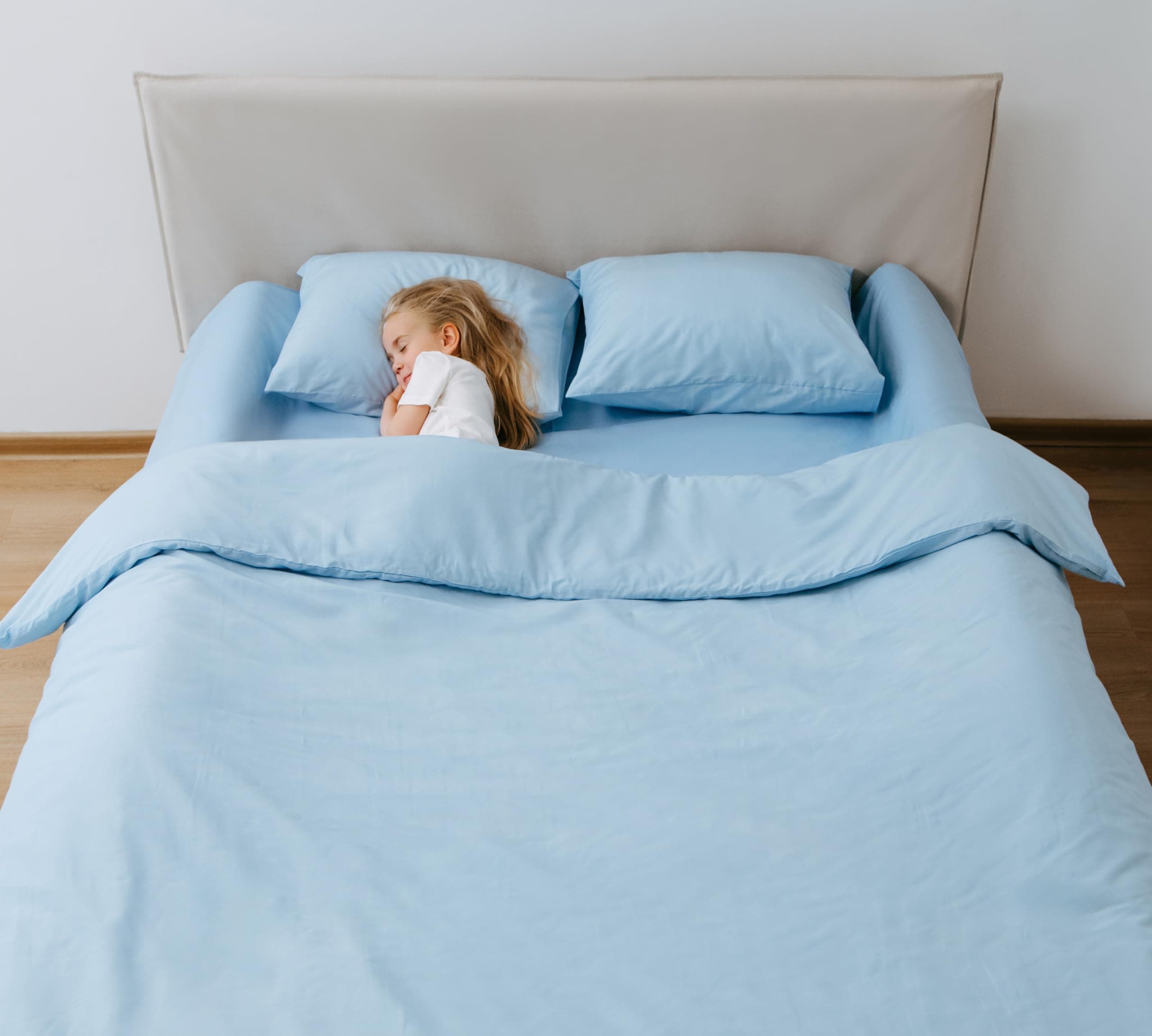 ComfyBumpy 2-Pack Bed Bumper for Toddlers 52" x 5" – Foam Rail Guard with Non-Slip Stability | Safer & More Secure Convex Design | Fits Twin, Full, Queen & King Mattresses
