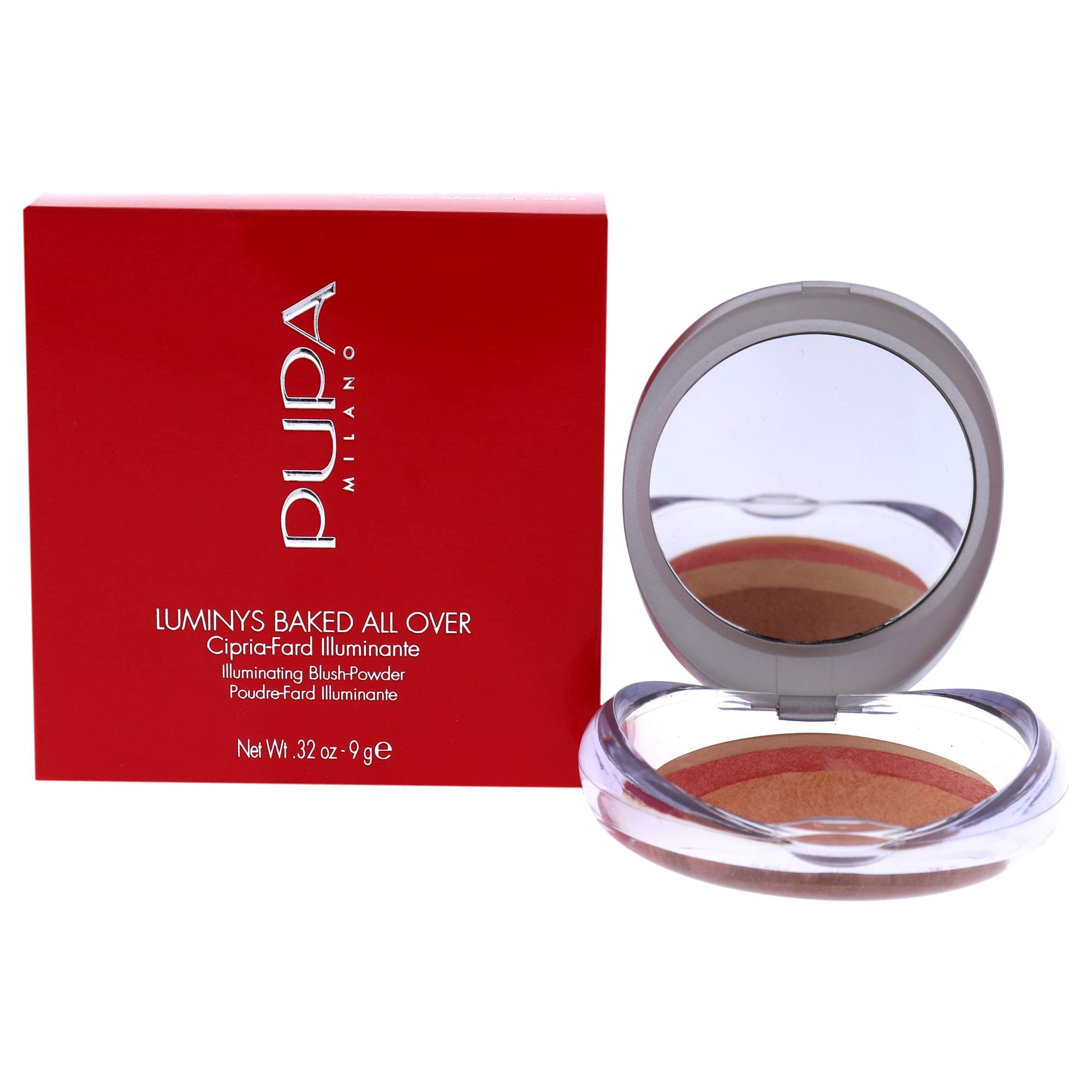 Pupa Milano Luminys Baked All Over Illuminating Blush-Powder - 06 Coral Stripes For Women 0.32 oz Blush