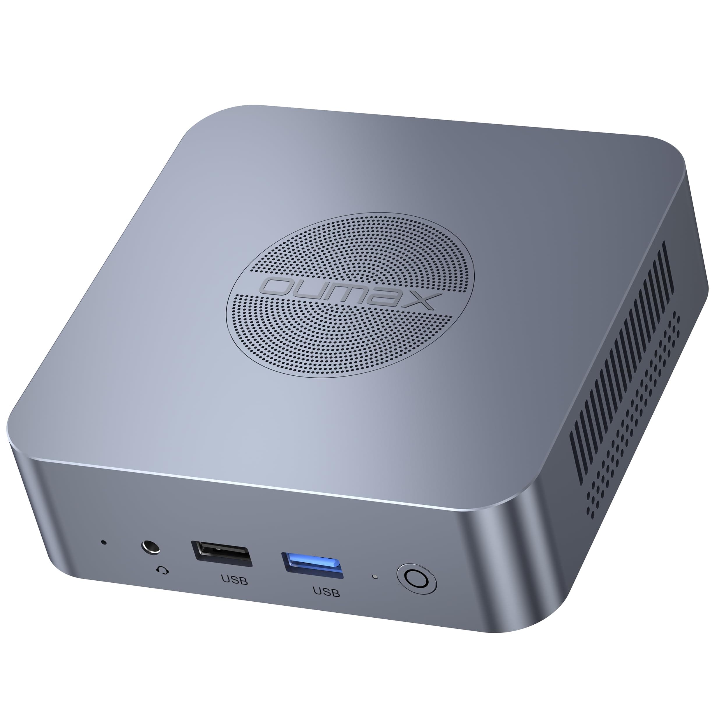 OUMAX N100 Mini PC, Intel Alder Lake N100, 16GB DDR4 500GB PCIe3.0 SSD, Dual LAN Mini Computer Support 4K Dual HDMI, WiFi5/BT5.0/USB3.2, Built-in 45W Power Supply Office Desktop PC