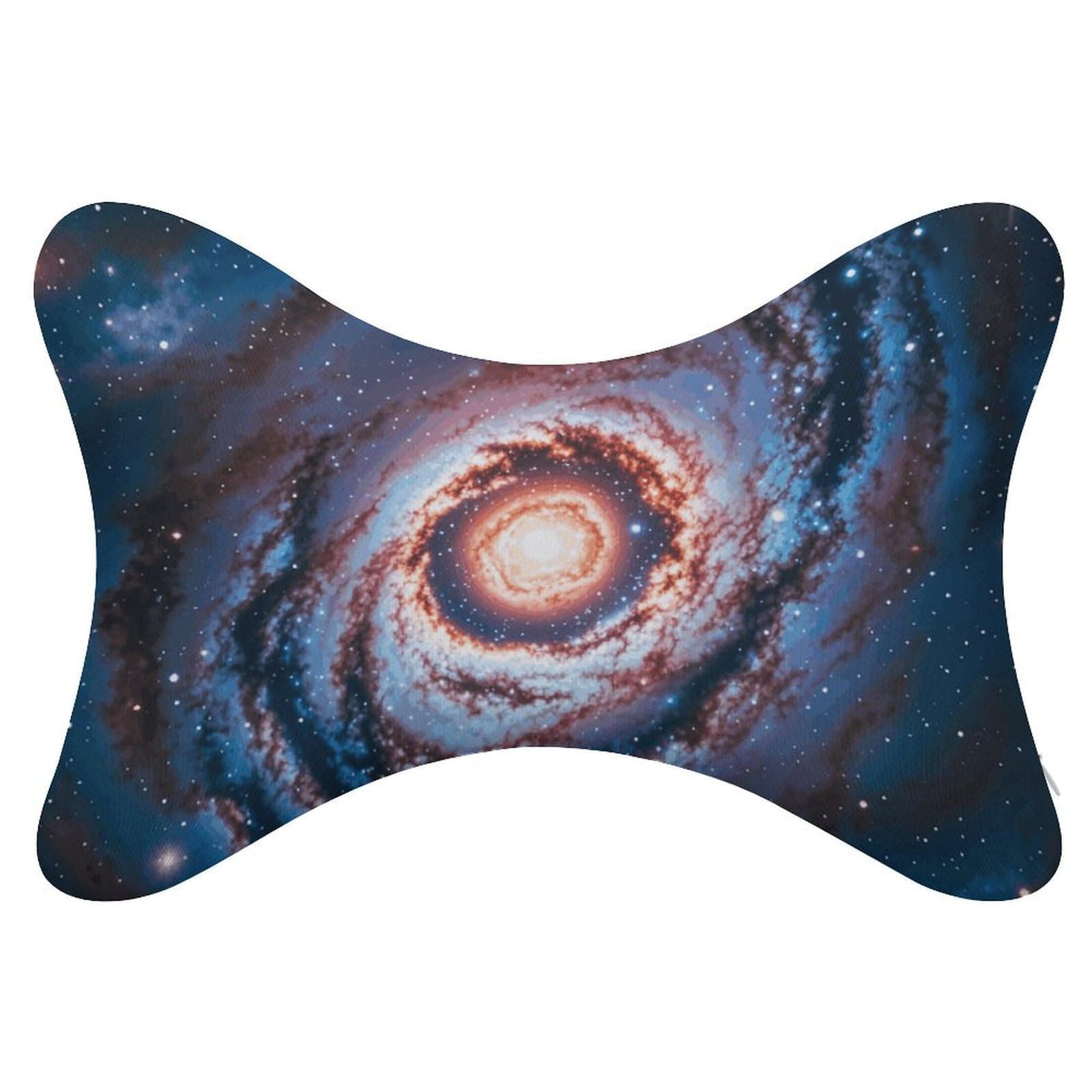 VFKLT Car Pillow Set of 2, Planet Stars and Galaxy Printed Car Bone Pillow Car Seat Neck Pillow Memory Cotton Pillow with Adjustable Strap for Travel Camping Airplane