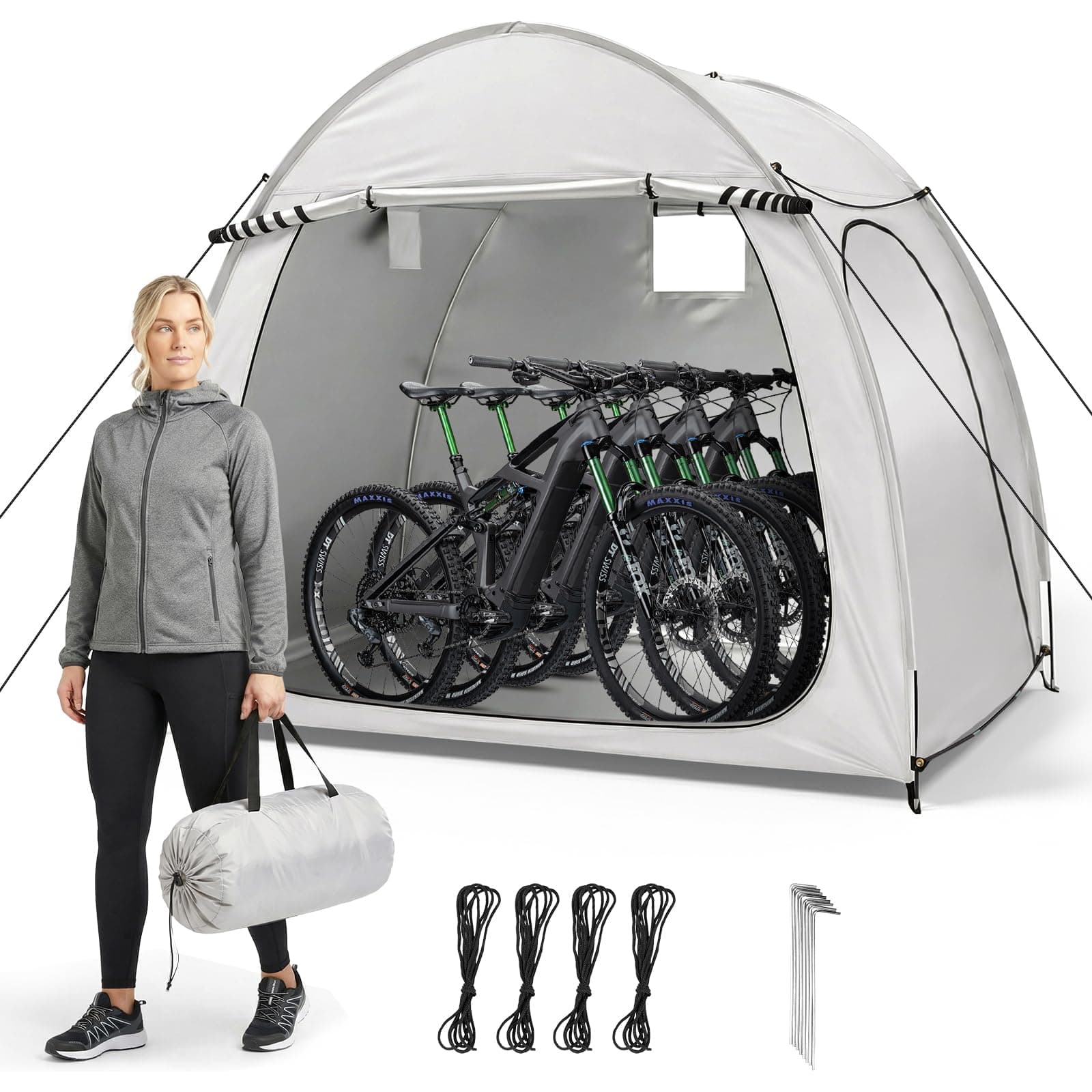 Outvita Portable Bike Tent Cover for 4-5 Bikes, Garden Tools