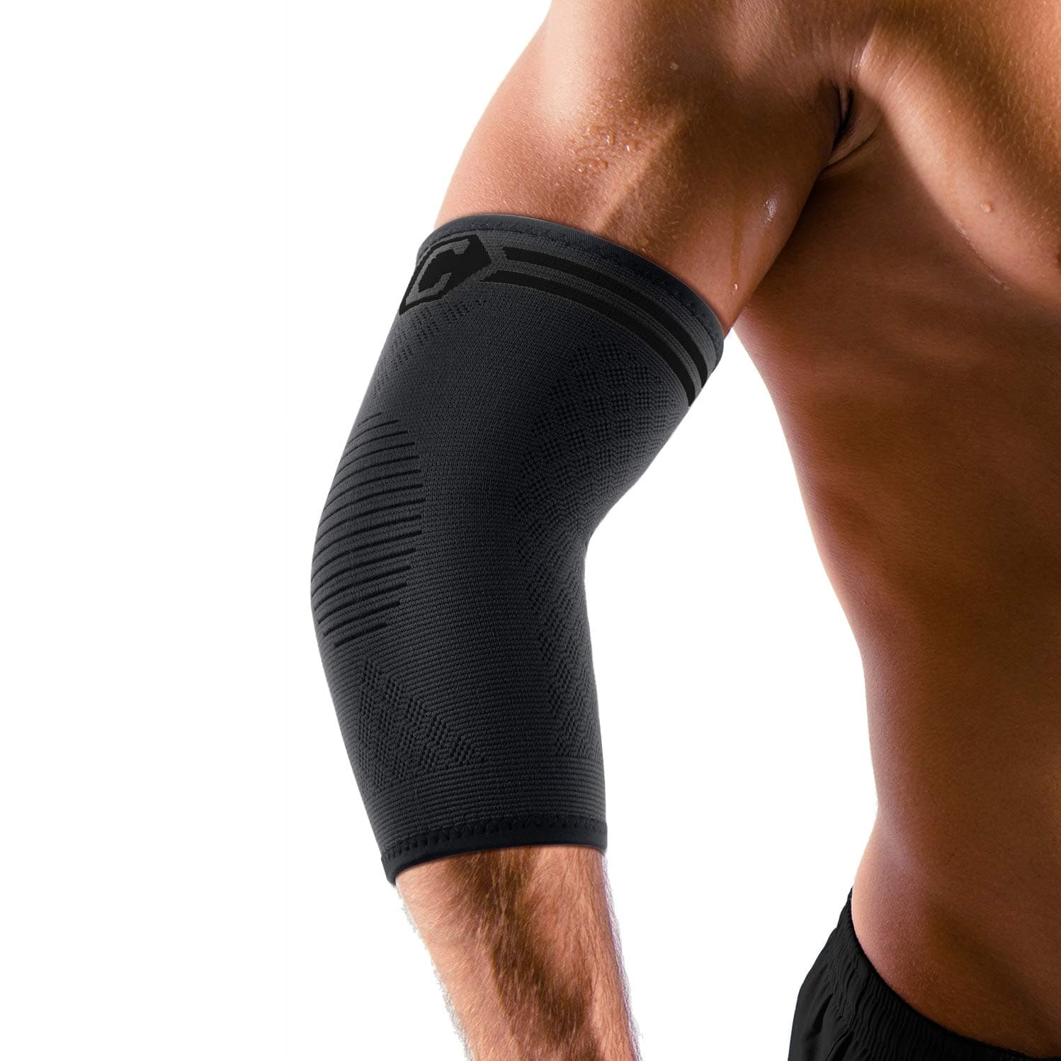 CAMBIVO 2 Pack Elbow Brace, Lightweight Compression Sleeves with Breathable Support