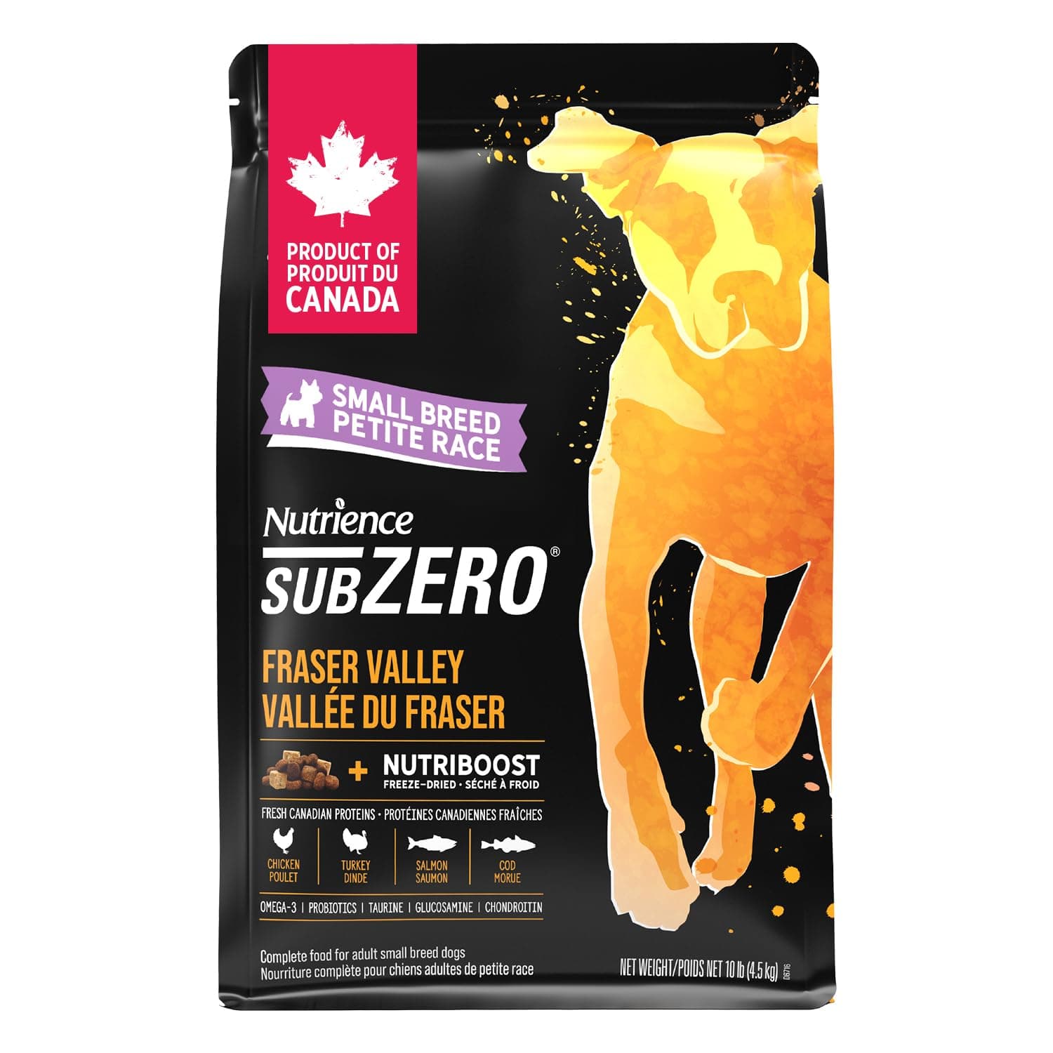 Nutrience Grain Free Subzero Small Breed Dog Food, 4.5kg (10 lbs), Canadian Fraser Valley, Dry Dog Food, High Protein Kibble, Nourriture Pour Chien, Manger Pour Chien