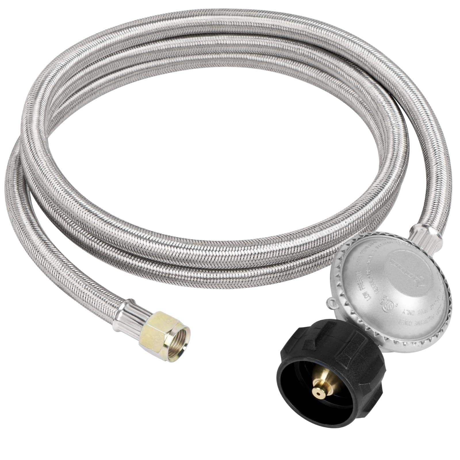 SHINESTAR 6 FT Stainless Steel Braided Propane Regulator with Hose