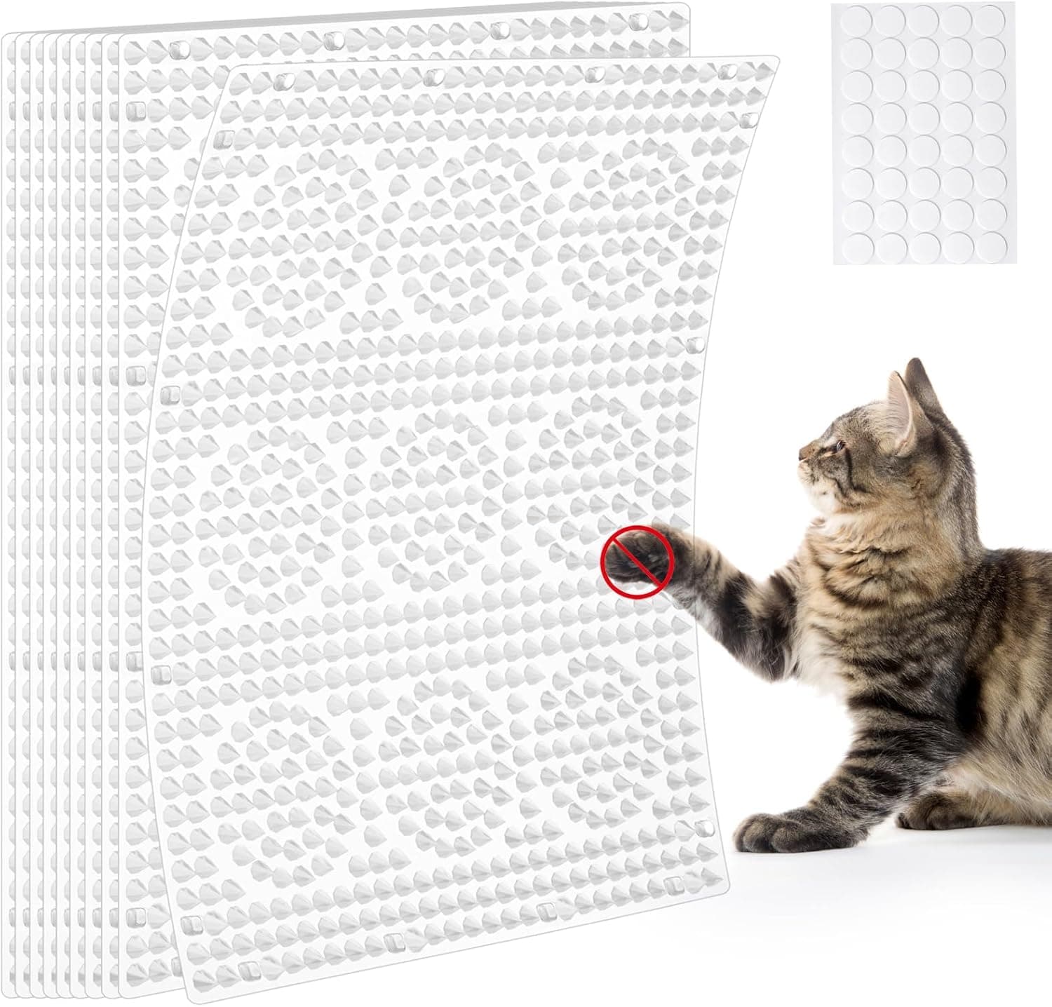 Uross Scat Mat for Cats 15PCS- 16 x 13 Cat Deterrent Mat with Spikes Outdoor Cat Scat Spikes Mat Cat Countertop Deterrent Keep Cats Off Counter Indoor Cat Repellent Mat