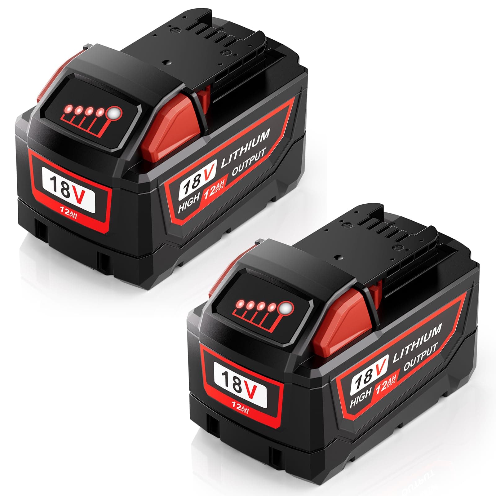 M2CSMK High Output 12.0Ah Replacement for Milwaukee M18 Battery (2 Pack)