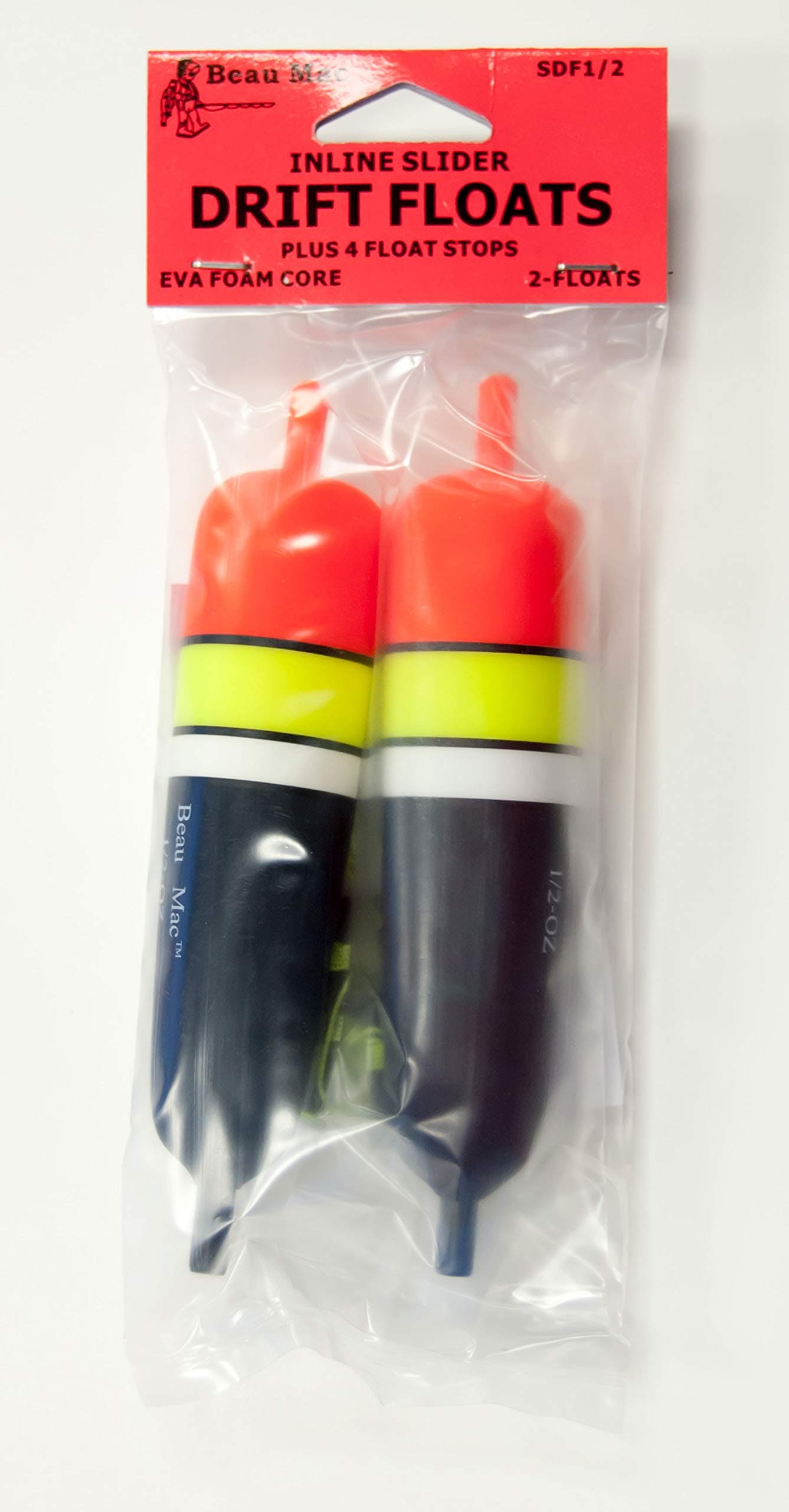 Beau Mac SDF1/2 Drift Floats EVA 1/2oz 2pk, Multi