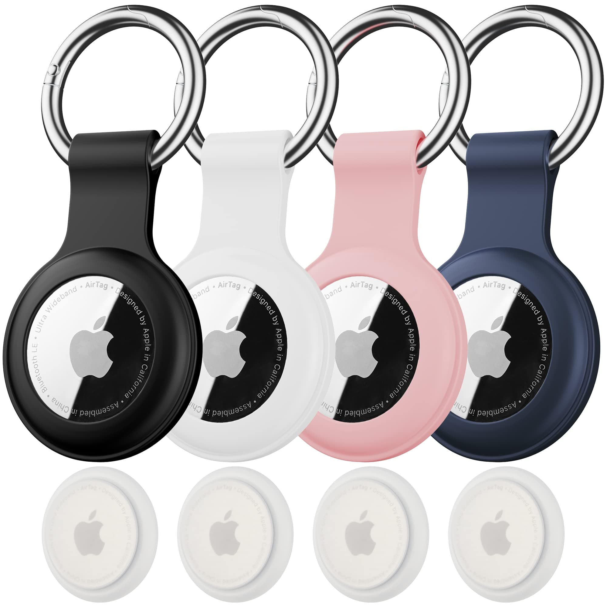 Citymore 4Pack IPX8 Waterproof for AirTag Keychain,with Soft Silicone