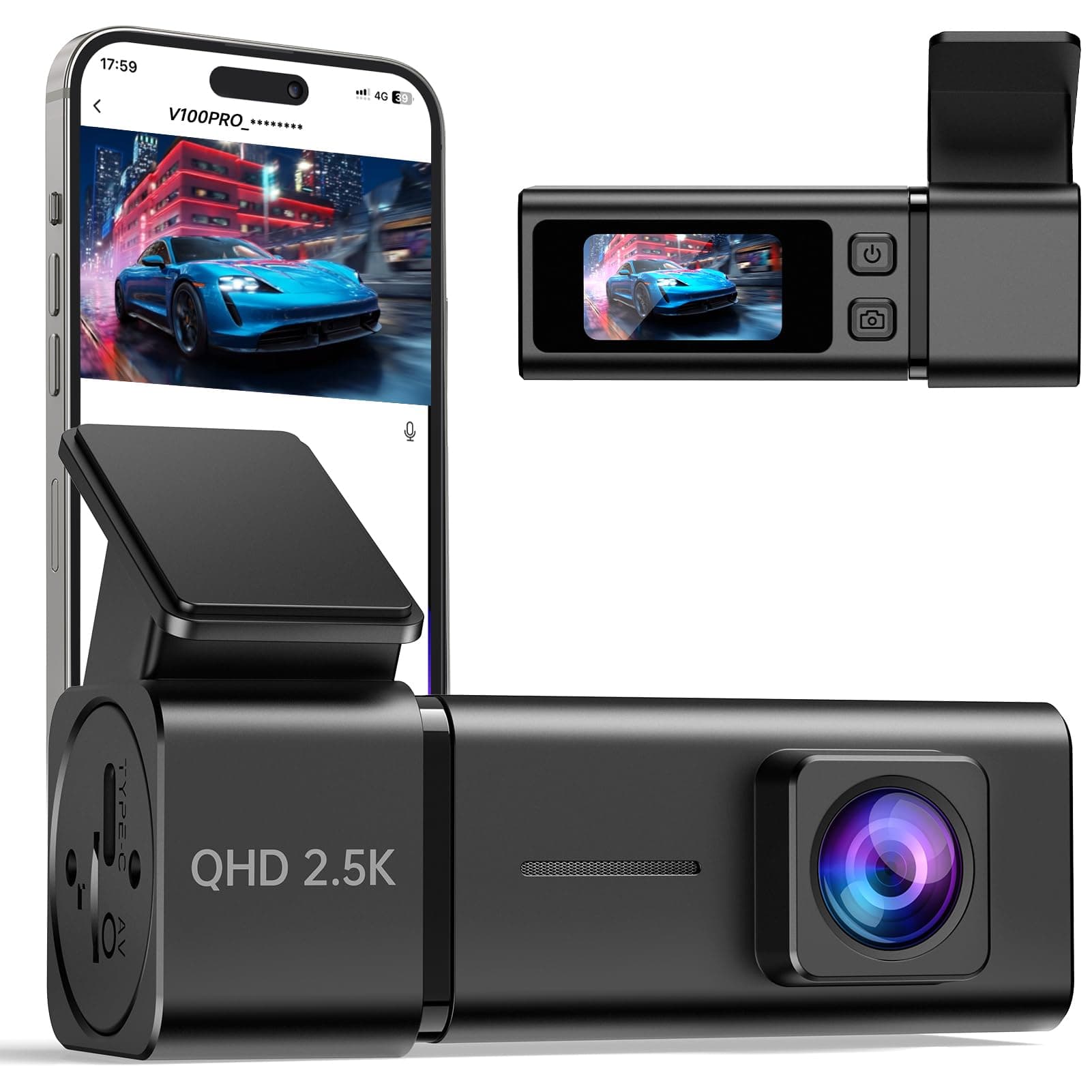 Dash Cam Front 1440P Dashcam