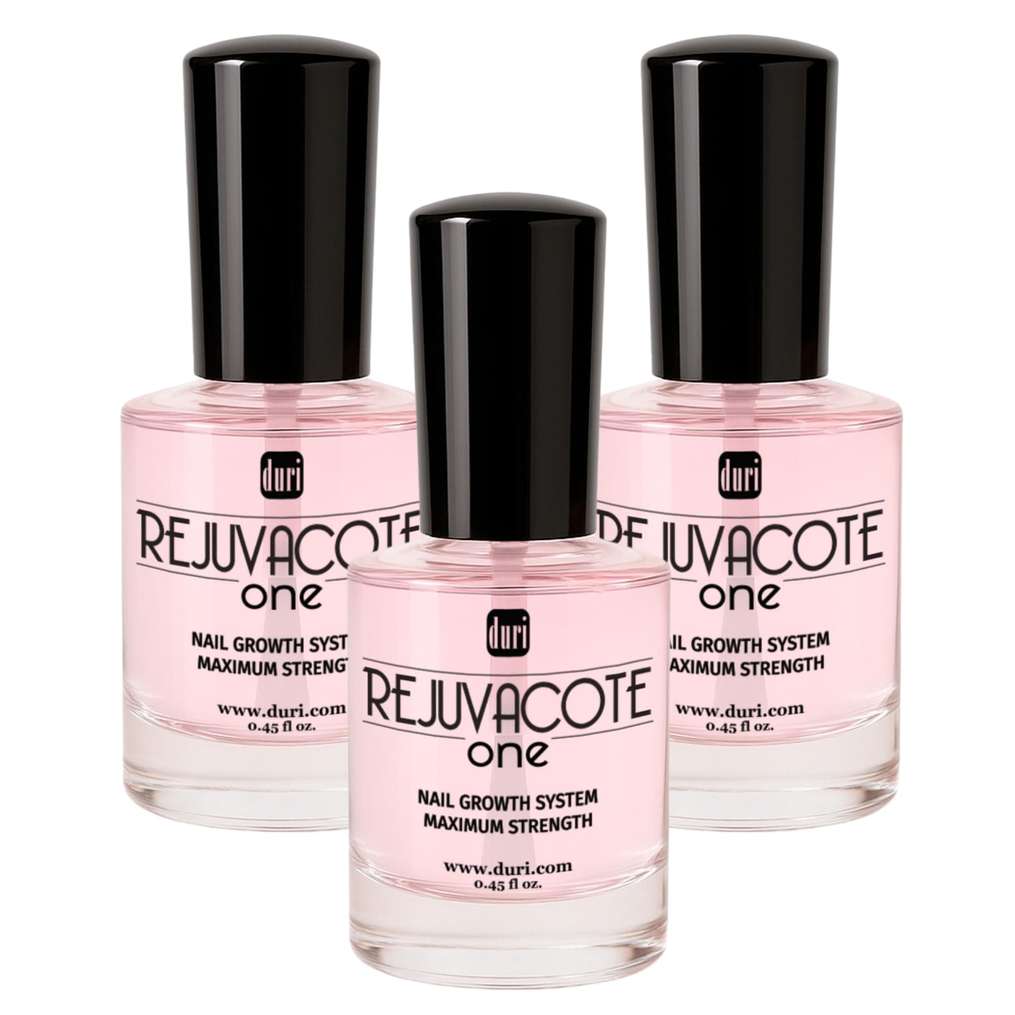duri Rejuvacote 1 Original Maximum Strength Nail Growth System, Base And Top Coat, 3 Pack (0.61 fl.oz. each)
