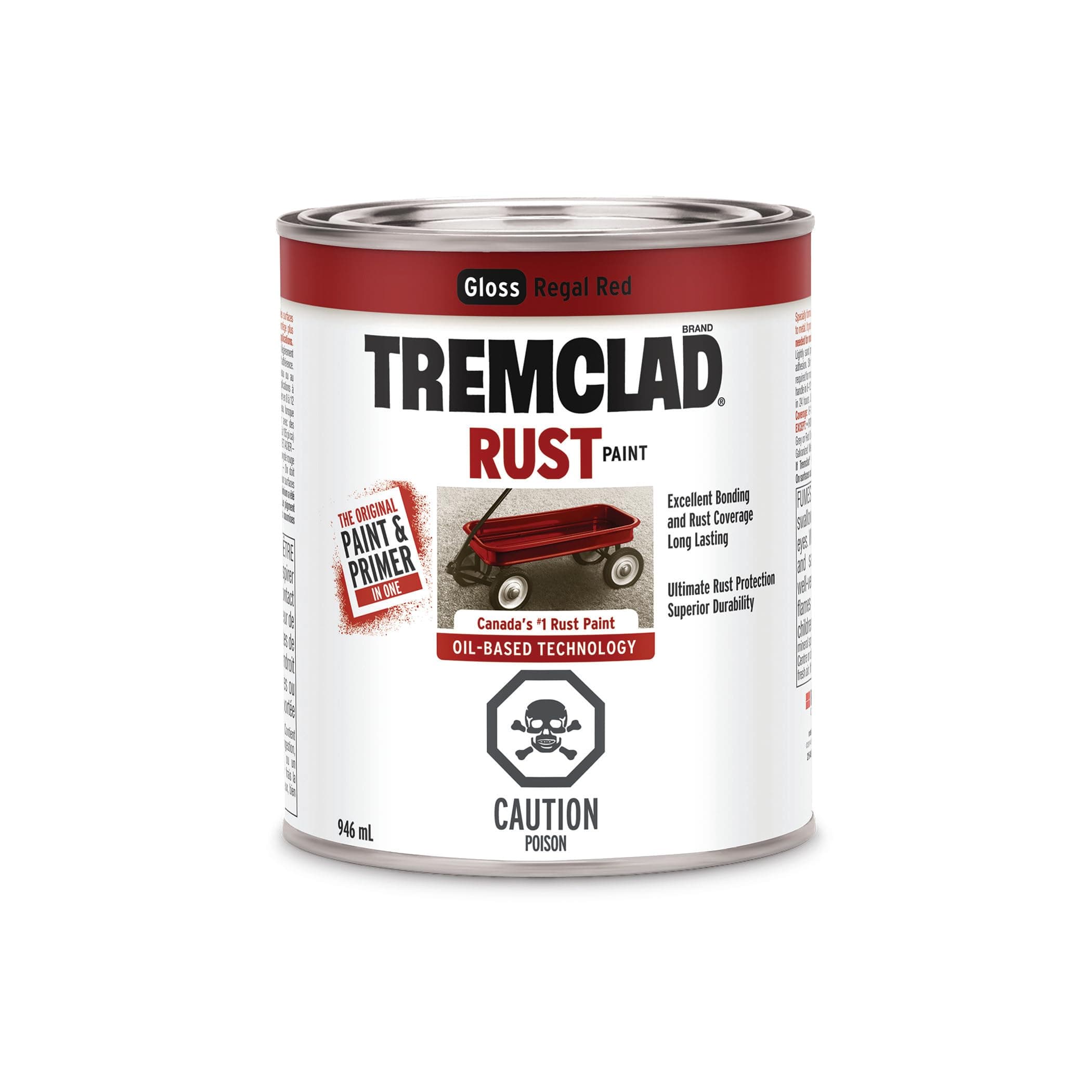 Tremclad Oil-Based Rust Paint in Regal red 946ml
