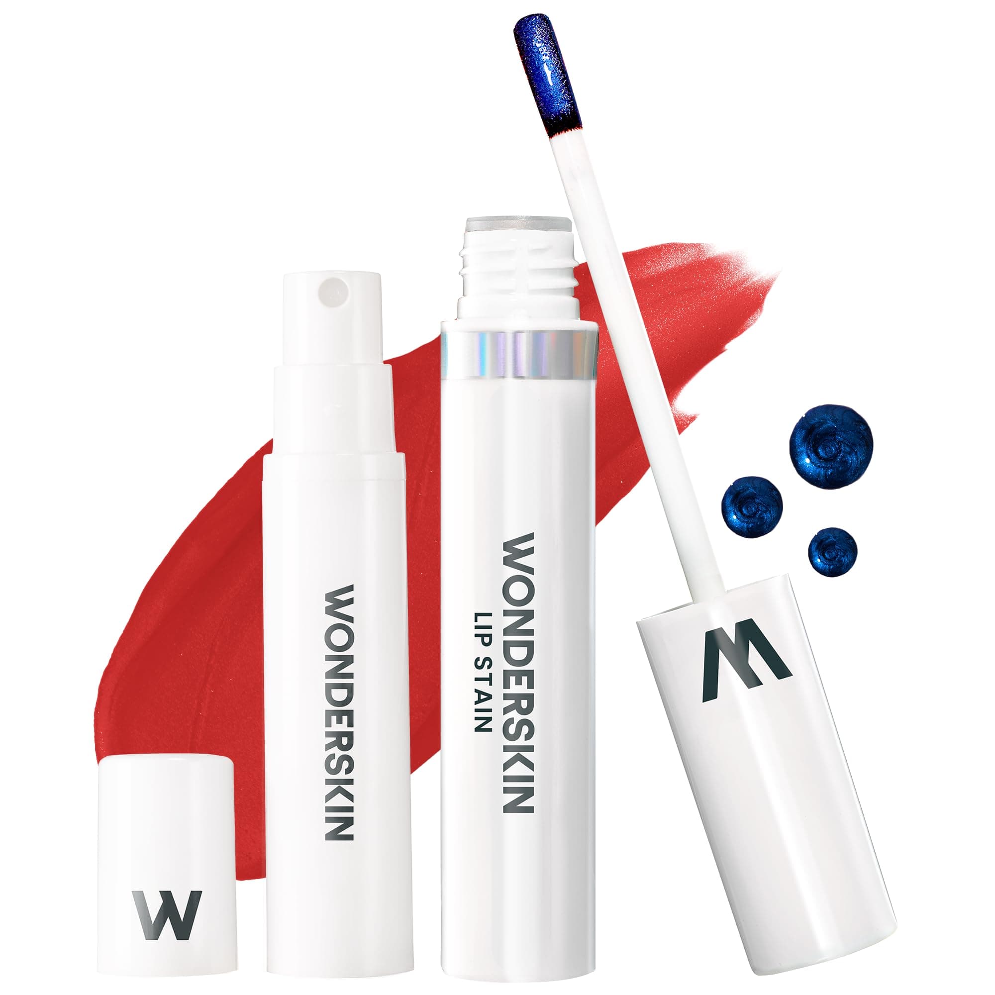 Wonderskin Wonder Blading All Day Lip Stain Peel Off Masque and Reveal Kit - Long Lasting, Waterproof Red Lip Tint, Transfer Proof Natural Makeup Stain Kit (Hayley)