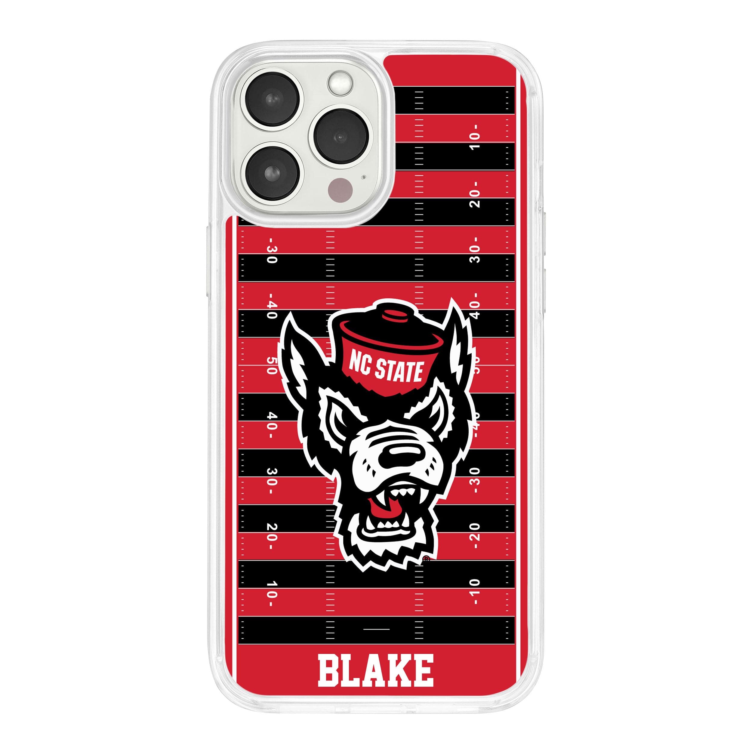 Affinity Bands North Carolina State Wolfpack HD Custom Name Phone Case Compatible with MagSafe Apple iPhone 14 Plus (Field)