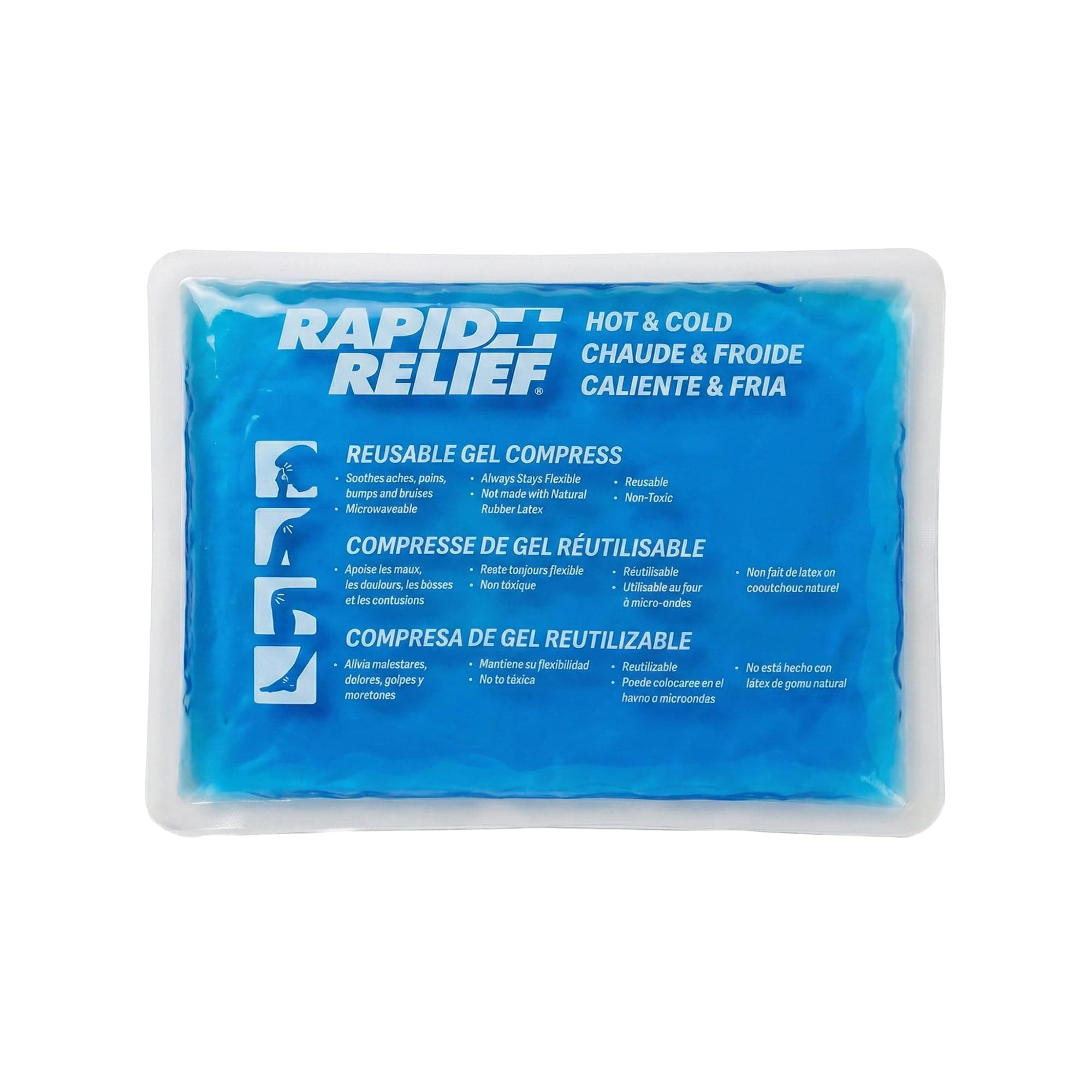 Rapid Relief Gel Ice Pack, Reusable Cold Pain Relief, Small 4x6 Inch 1 Ct