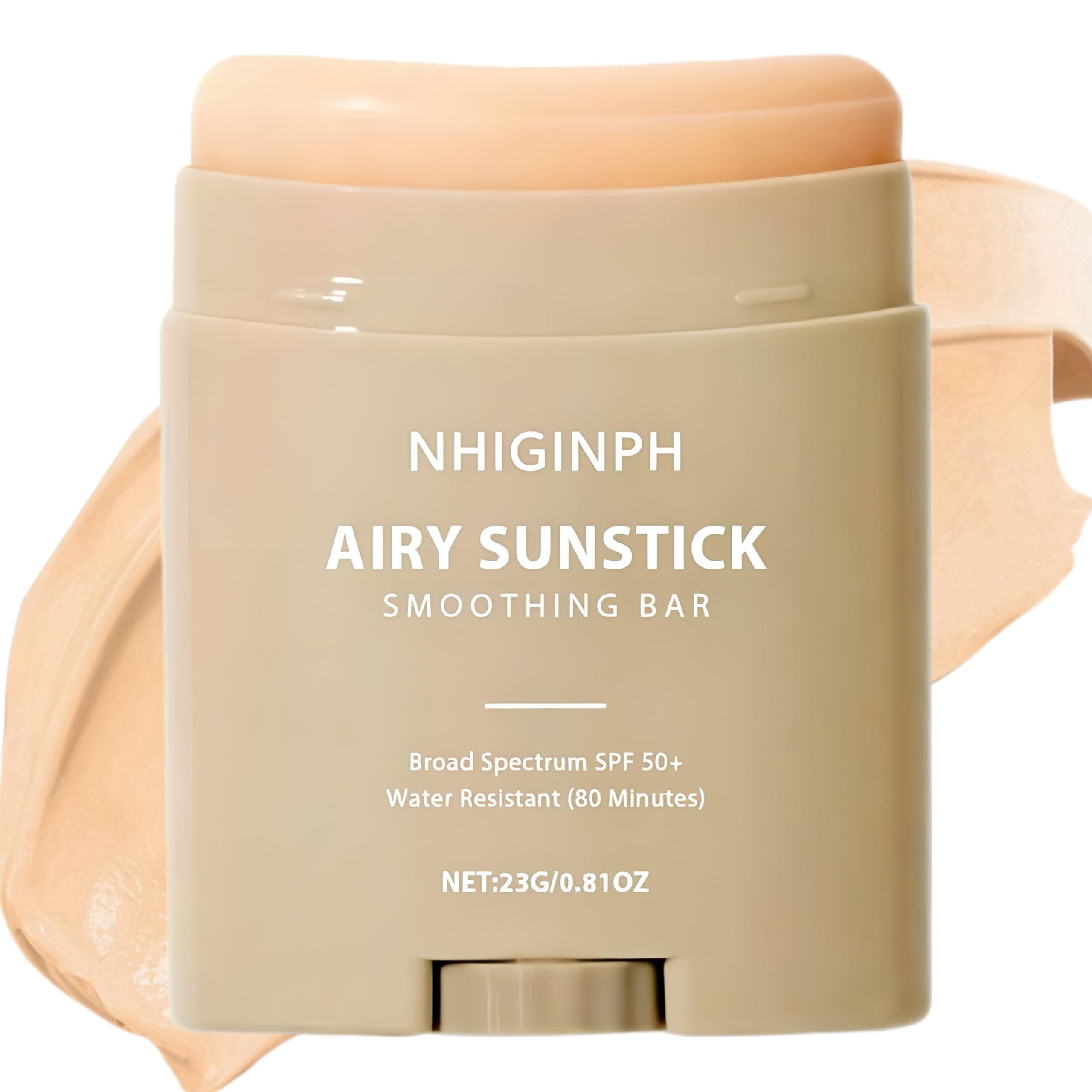 Sunscreen Stick SPF 50+ – Korean Semi-Matte Sun Protection Bar, No White Cast, Lightweight, Water-Resistant Sunblock for Face & Body, 0.81 oz / 23g