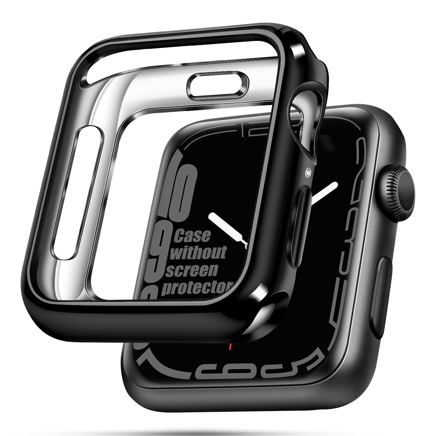 top4cus Environmental Soft Flexible TPU Anti-Scratch Lightweight Protective 38mm Iwatch Case Compatible Apple Watch Series 5 Series 4 Series 3 Series 2 Series 1 Matte Style - Black