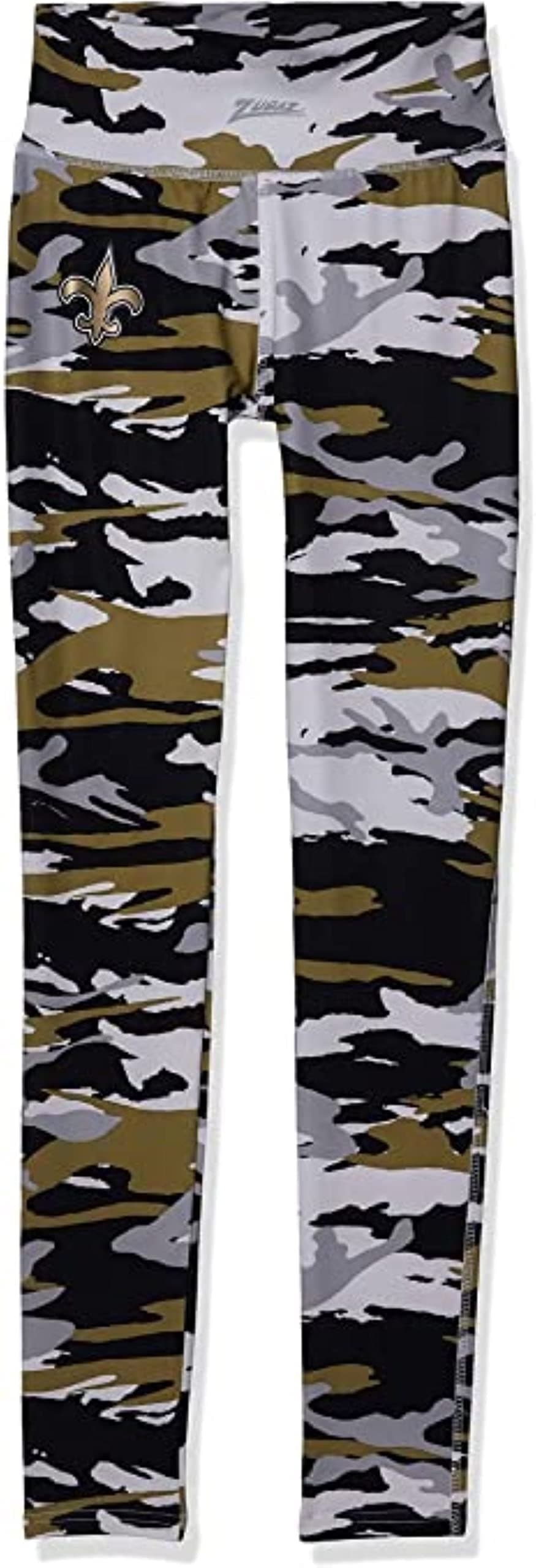 Officially Licensed Zubaz Women's NFL Camo Leggings, New Orleans Saints, Size Medium