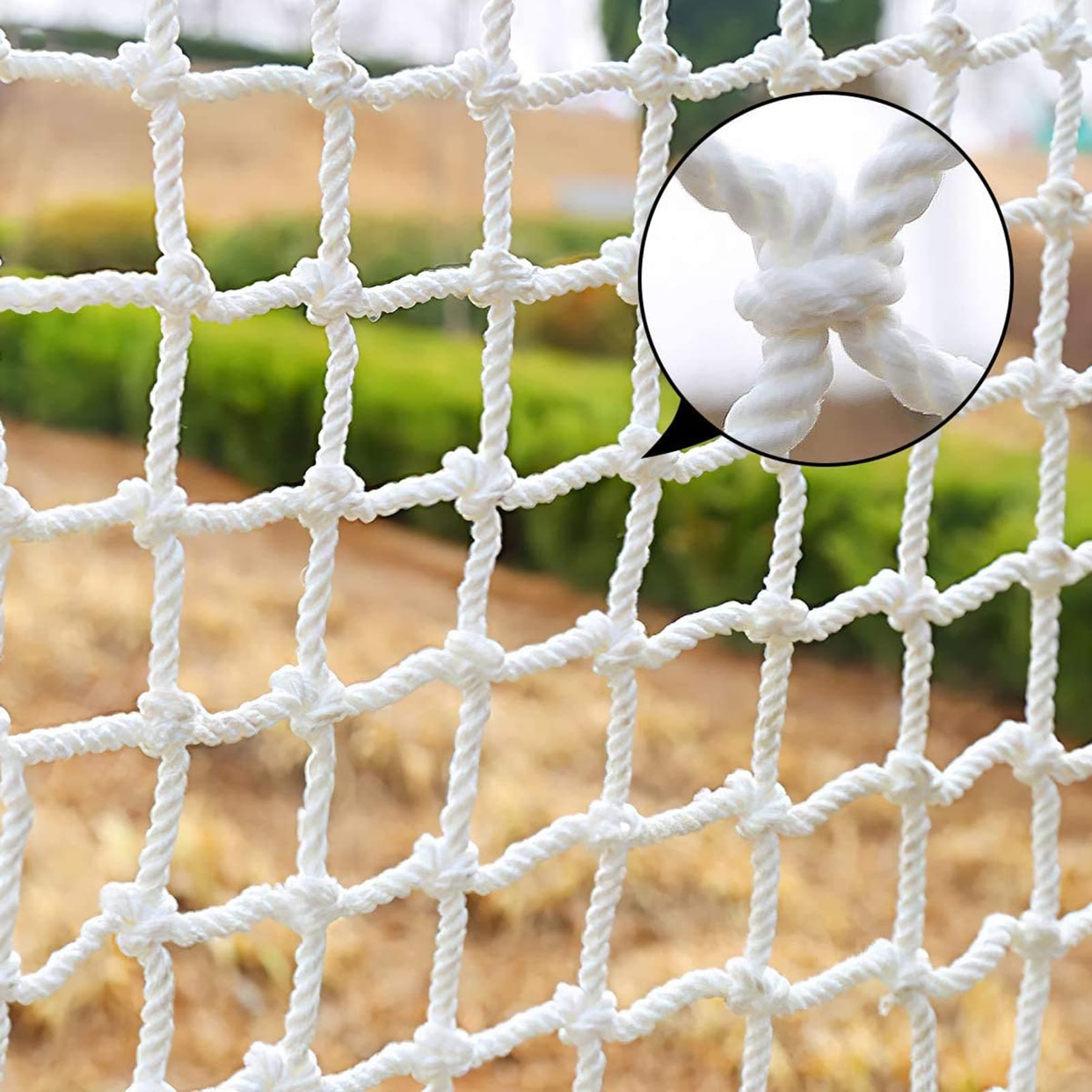 CHINLIFE White Climbing Net, Children Safety Netting Nylon Anti Falling Net for Balcony Window Deck Staircase Baby Cat Dog Protection Fence, Customizable (Color : White-10cm, Size : 2x5m(7x16ft))