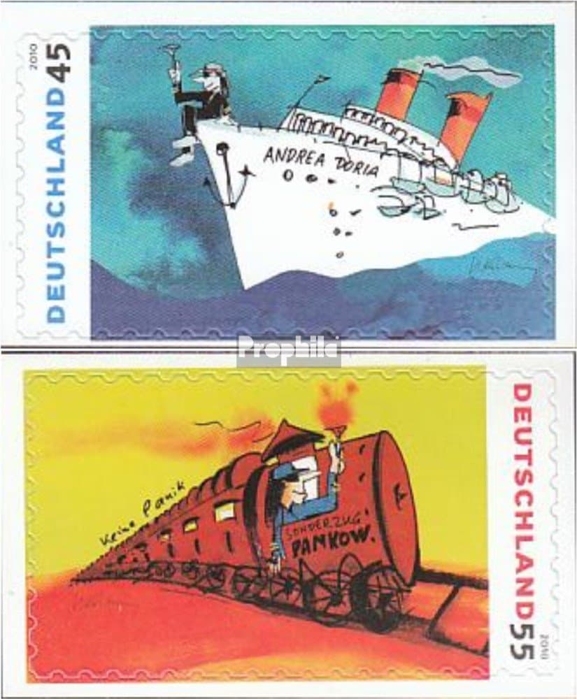 FRD (FR.Germany) 2807-2808 (Complete.Issue.) selbstklebende issueabe unmounted Mint/Never hinged ** MNH 2010 Paintings of UDO Lindenberg (Stamps for Collectors) Trains/Railway/funicular