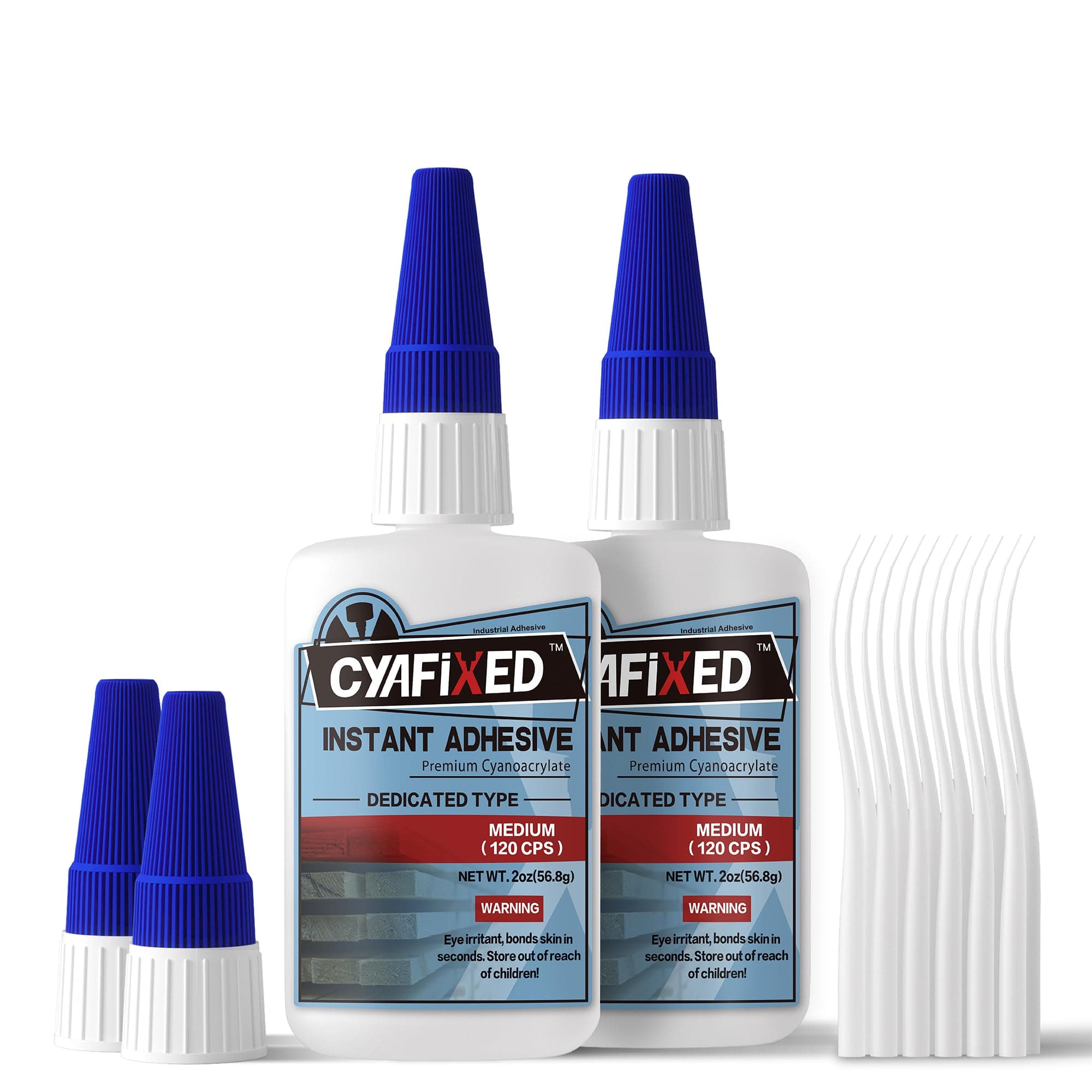 CYAFIXED Professional Grade Cyanoacrylate Super Glue, Medium Viscosity CA Glue for Woodworking, 4 oz. Value Pack - Instant Adhesive for Woodturning, Pen Turning, Hobby Models & Most Wood Bonding