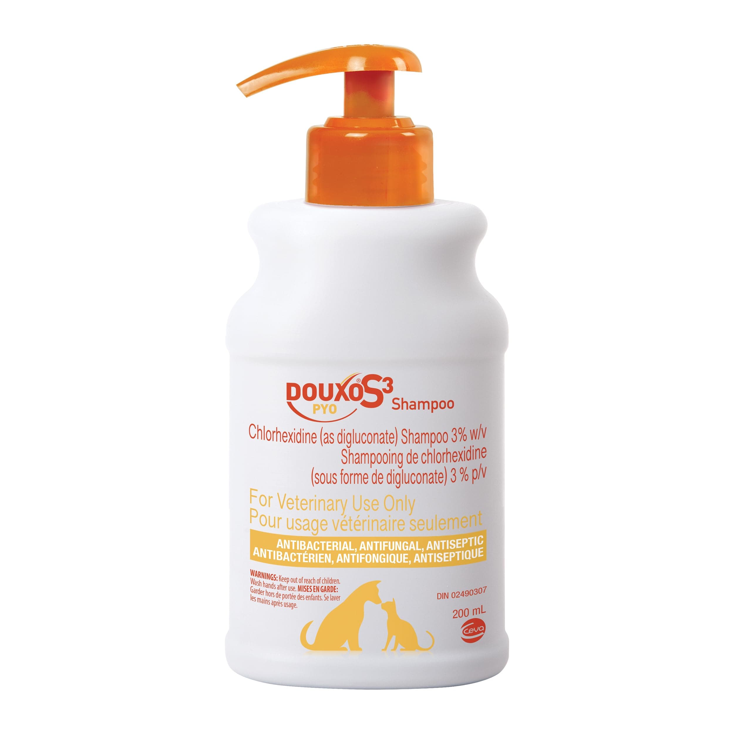 DOUXO S3 Pyo Shampoo with 3% Chlorhexidine, Dogs & Cats, 200mL