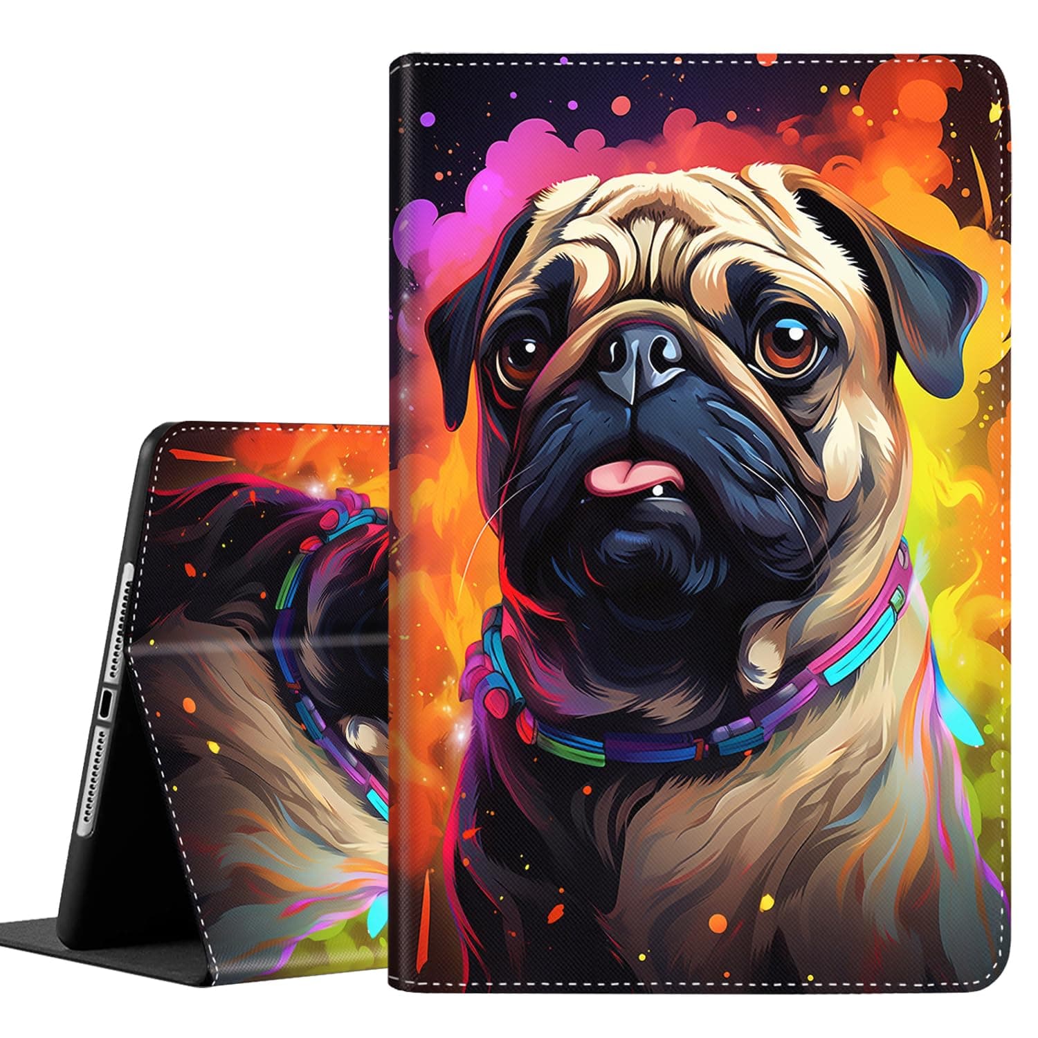 Case for iPad Mini 7 A17 Pro 2024, for iPad Mini 6 2021, Durable Shockproof Protective Cover for iPad Mini 7th/6th Gen 8.3 inch ,Pug Dog