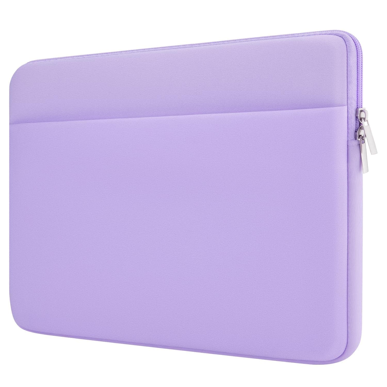 HEDUGO Laptop Sleeve Bag Compatible with 13 to 14 inches MacBook Air/Pro Chromebook Notebook Case with Zipper Accessory Pocket Padded Computer Pouch Cover Protective for 13” to 14” Laptop,Purple