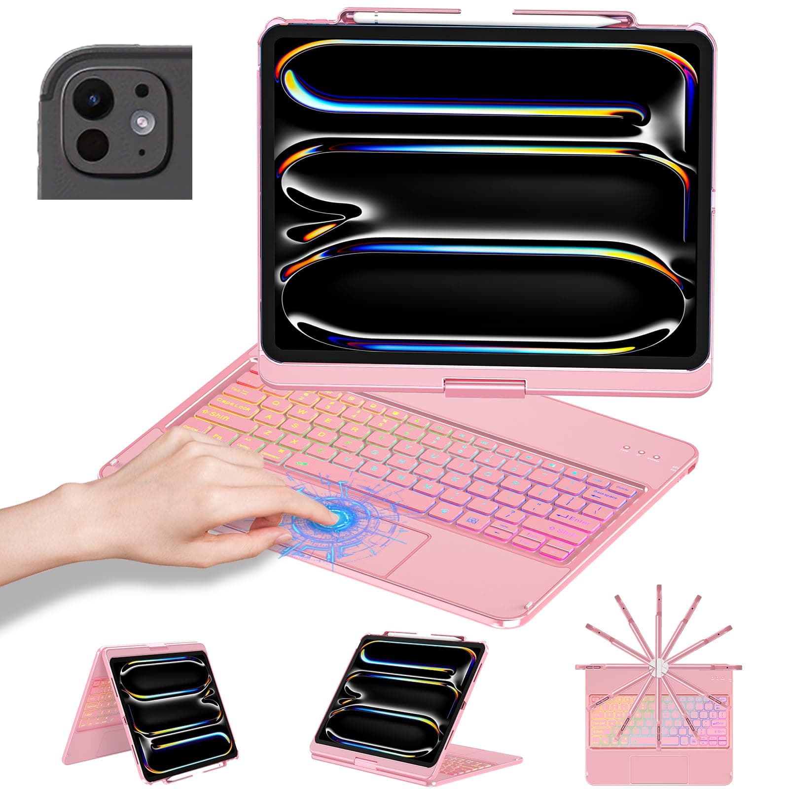 aMZCaSE 360° Trackpad Keyboard Case for iPad Pro 13" (M5/M4)