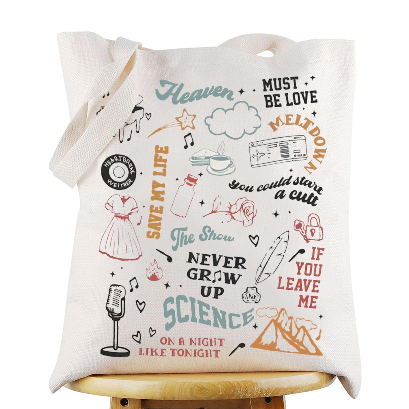G2TUP Irish Singer Album Tote Bag One D Fan Grocery Bag Lyrics Aesthetic Bag, The Show Tote Bag, One Size