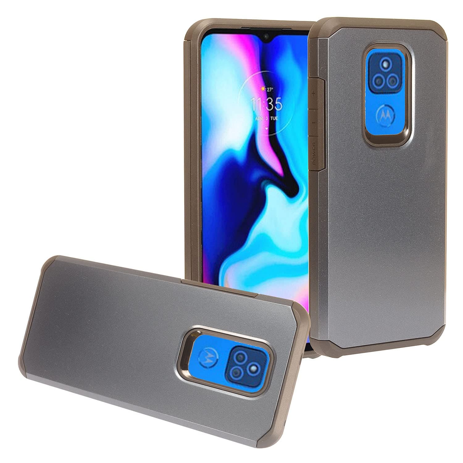 CELZEN - for Motorola Moto G Play (2021 Version) XT2093 - Rubberized Cell Phone Case - AH2 Navy Blue