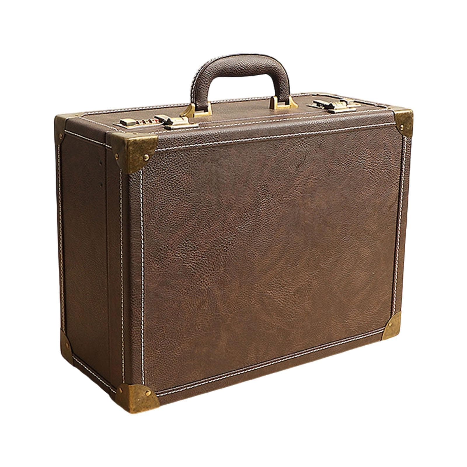 Kokiya Barber Carrying Case Travel Barber Suitcase with Code Lock Multipurpose Lightweight Portable for Beauty Salon Makeup Artist, Brown