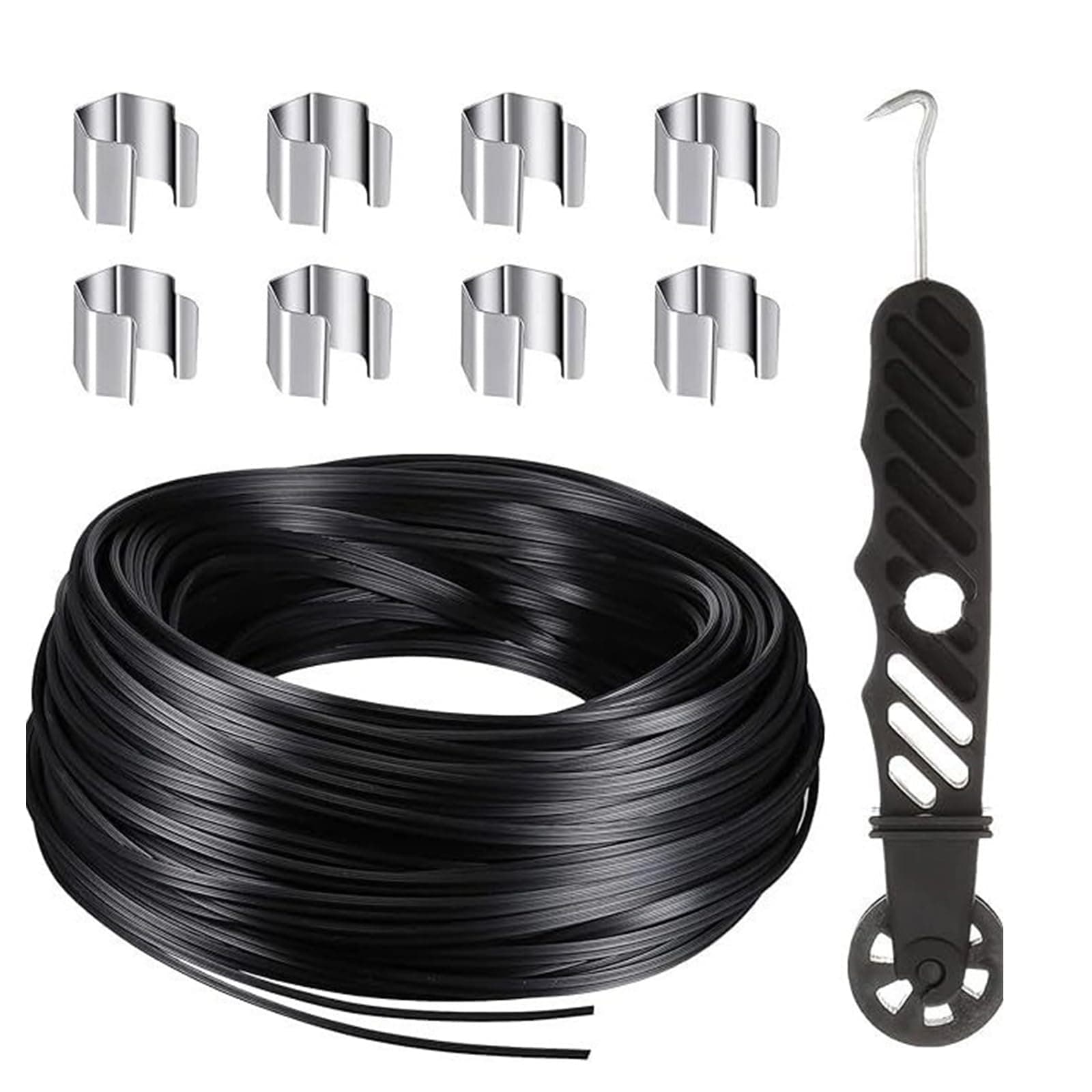 Window and Door Screen Renewals Kits with Splines and Necessary Tool for Replacement Window Screen Splines
