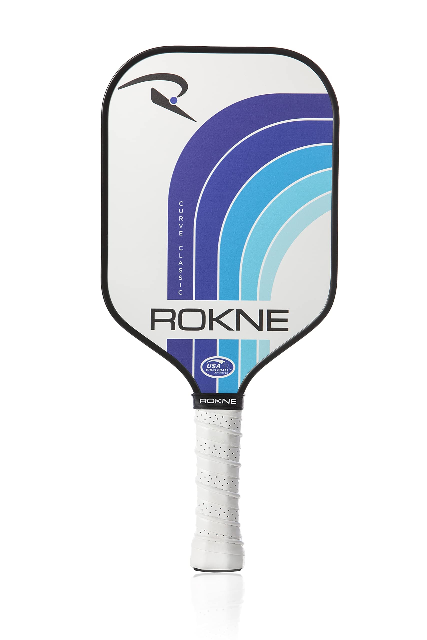 ROKNE Curve Classic Pickleball Paddle | USAPA Approved Fiberglass Pickleball Paddles | Elevate Your Game with Precision Engineering & Comfort | ProGrit Texture for Max Spin & Power | Paddle