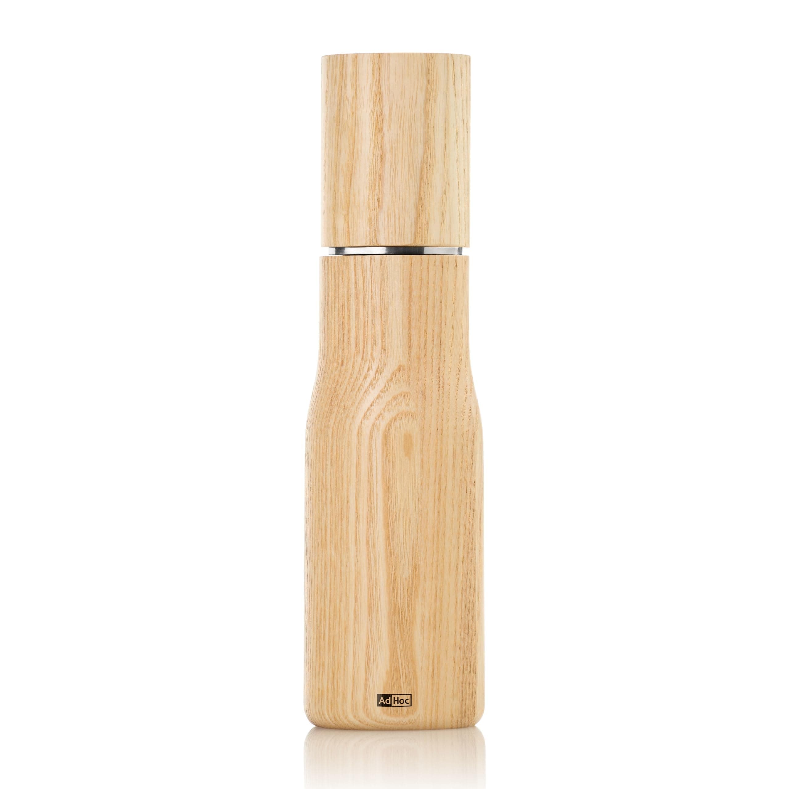 Pepper/Salt Mill Levo, CeraCut Ceramic Grinder, ash Wood Light/Stainless Steel, D: 5,8 cm, H: 21 cm/ 8.26"