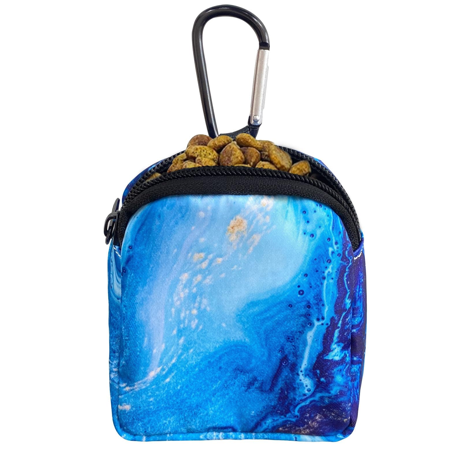 TIHGJHY Dog Treat Pouch,Treat Pouches for Pet Training,Portable Snack Reward Dog Food Dispenser for Traveling or Outdoor Use,Blue Marble