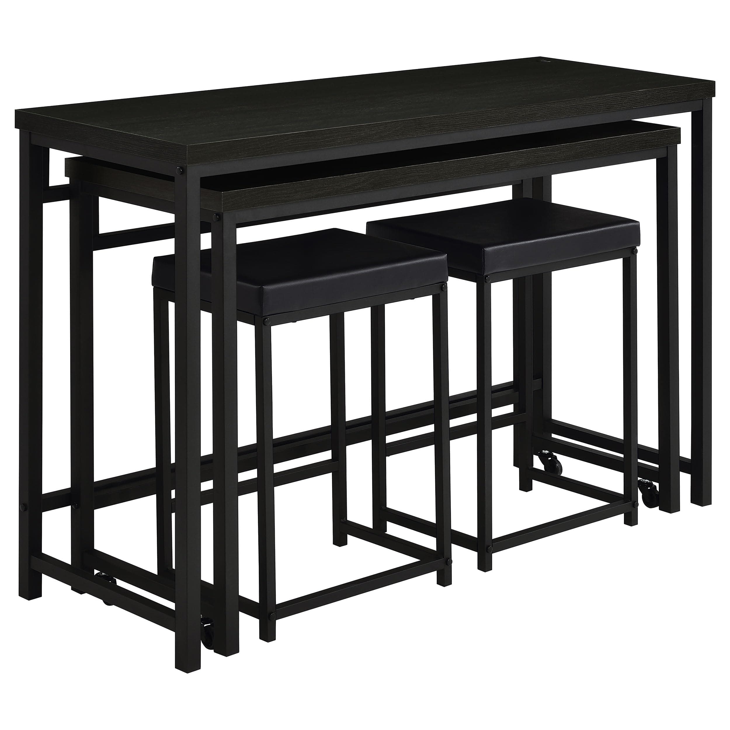 Coaster Home Furnishings Hawes 4-Piece Multipurpose Counter Height Table Set Black
