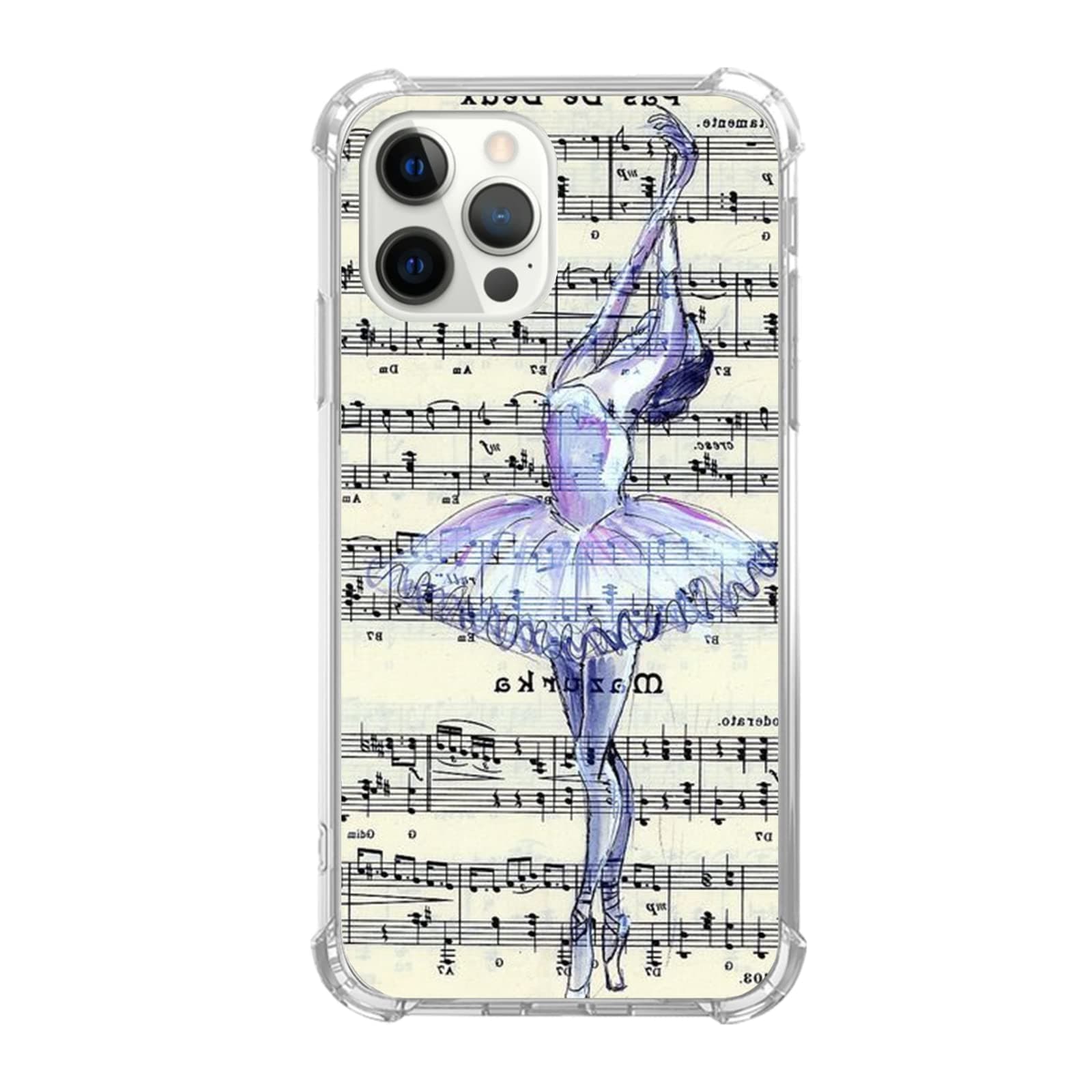 Jyrgkunlt Ballet Dancer Phone Case Compatible with iPhone 15 Pro Max, Pretty Ballerina Case for Girls Women Boys Men, Unique Trendy TPU Bumper