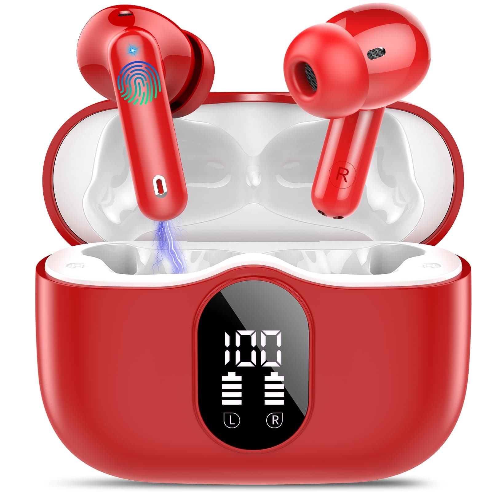 Wireless Earbuds, Bluetooth Headphones 5.4 HiFi Stereo Wireless Earphones