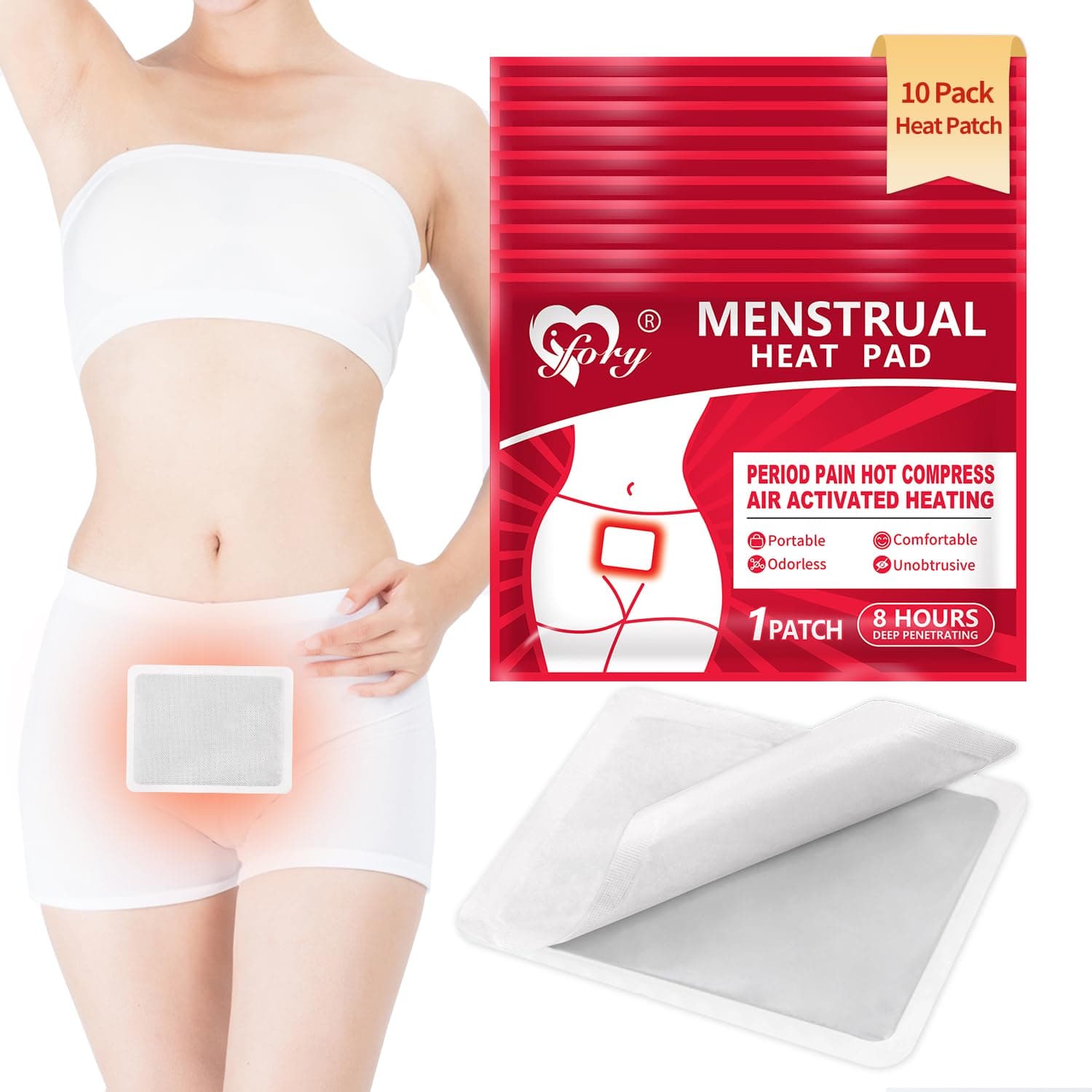 IFORY Heat Patches for Menstrual Cramp Relief, Heating Patches for Period