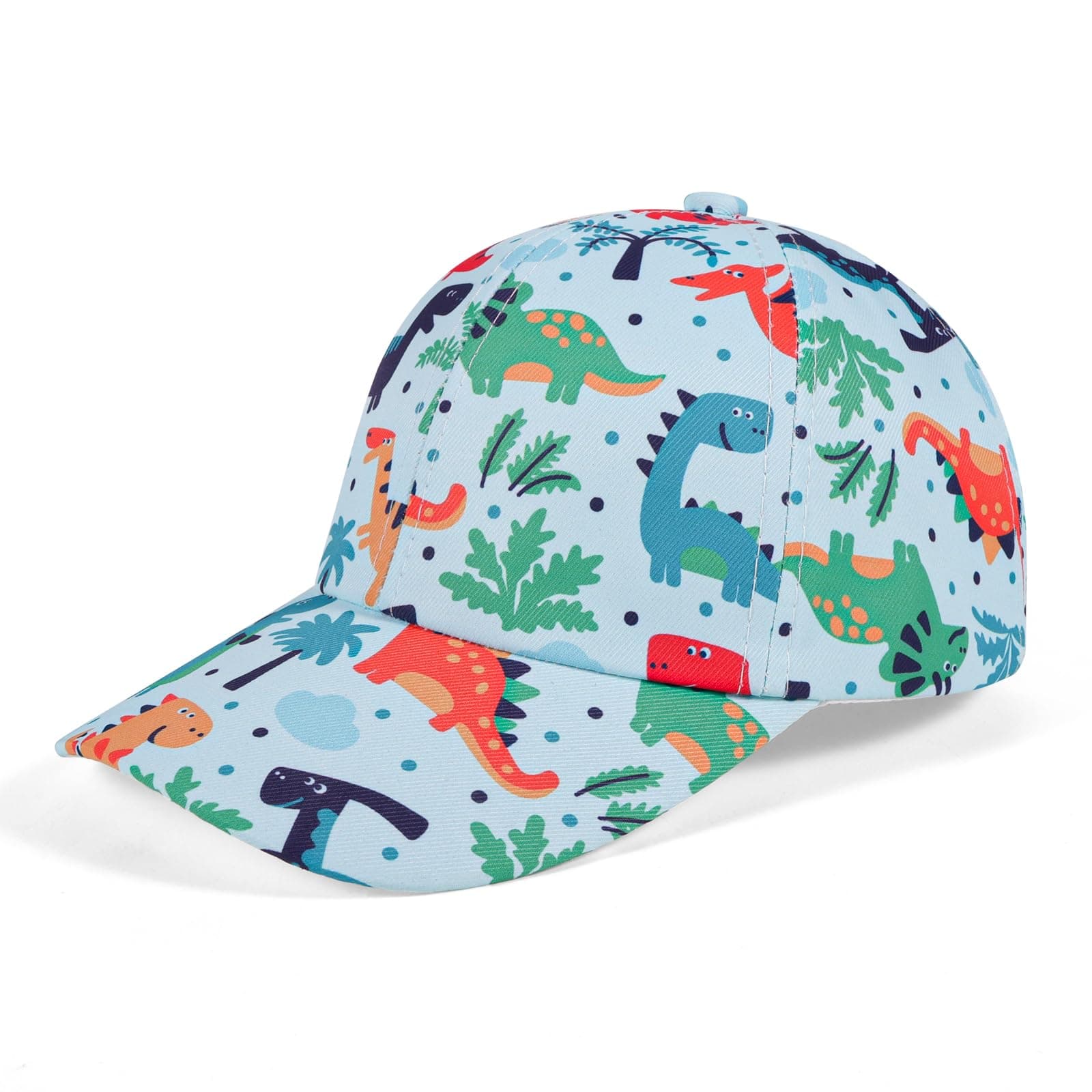 QKURT Boys Baseball Cap, Kids Sun Hat Trucker Cap Adjustable Fisherman Hats with Dinosaur Patterns Outdoor Play Hats Summer Bucket Hat Children Sun Protection Beach Caps Toddler for 2-8 Years Old