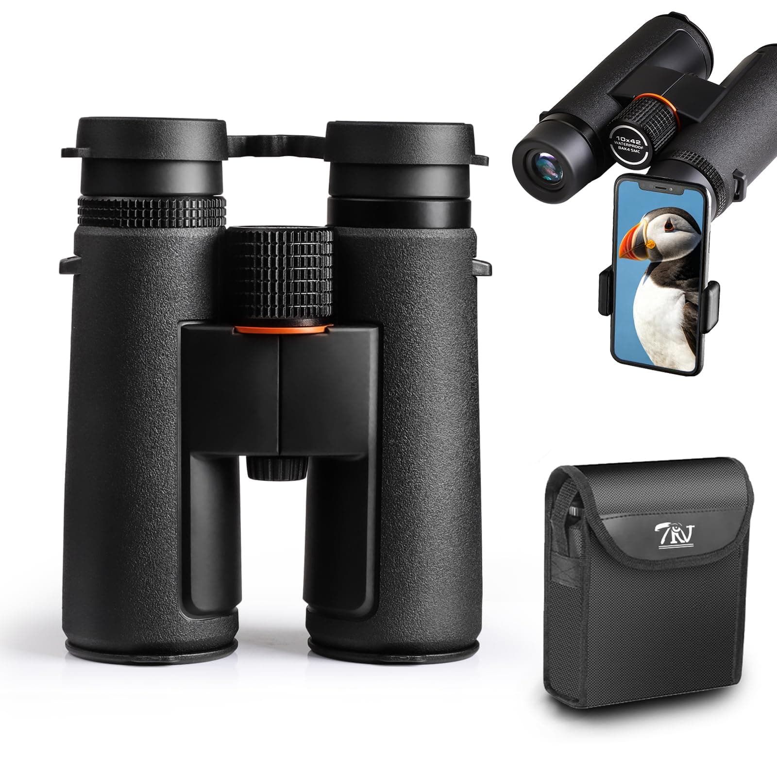 TRV 10x42 Waterproof Binoculars for Adults, Cruise & Travel