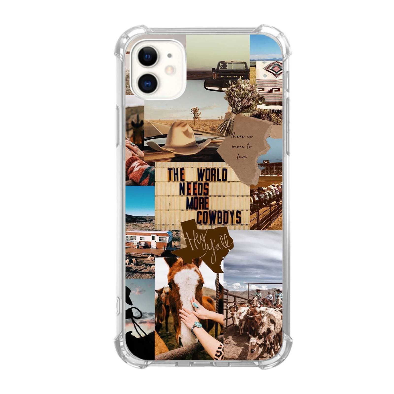 Western Aesthetic Cowboy Case Compatible with iPhone 11, Western Cowboy Style Shockproof TPU Bumper Anti-Scratch Protective Cover Case for iPhone 11