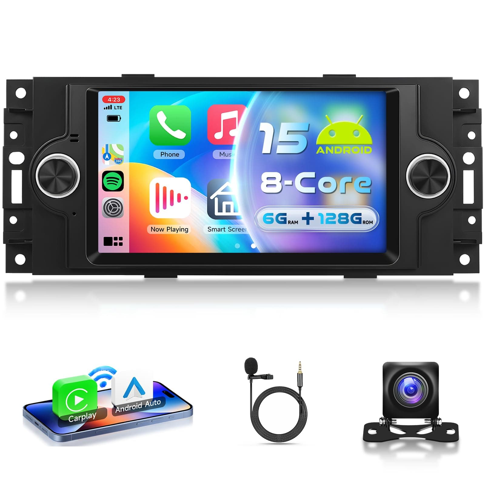 6G+128G Car Stereo for Dodge Ram 1500/2500/3500 2006-2008