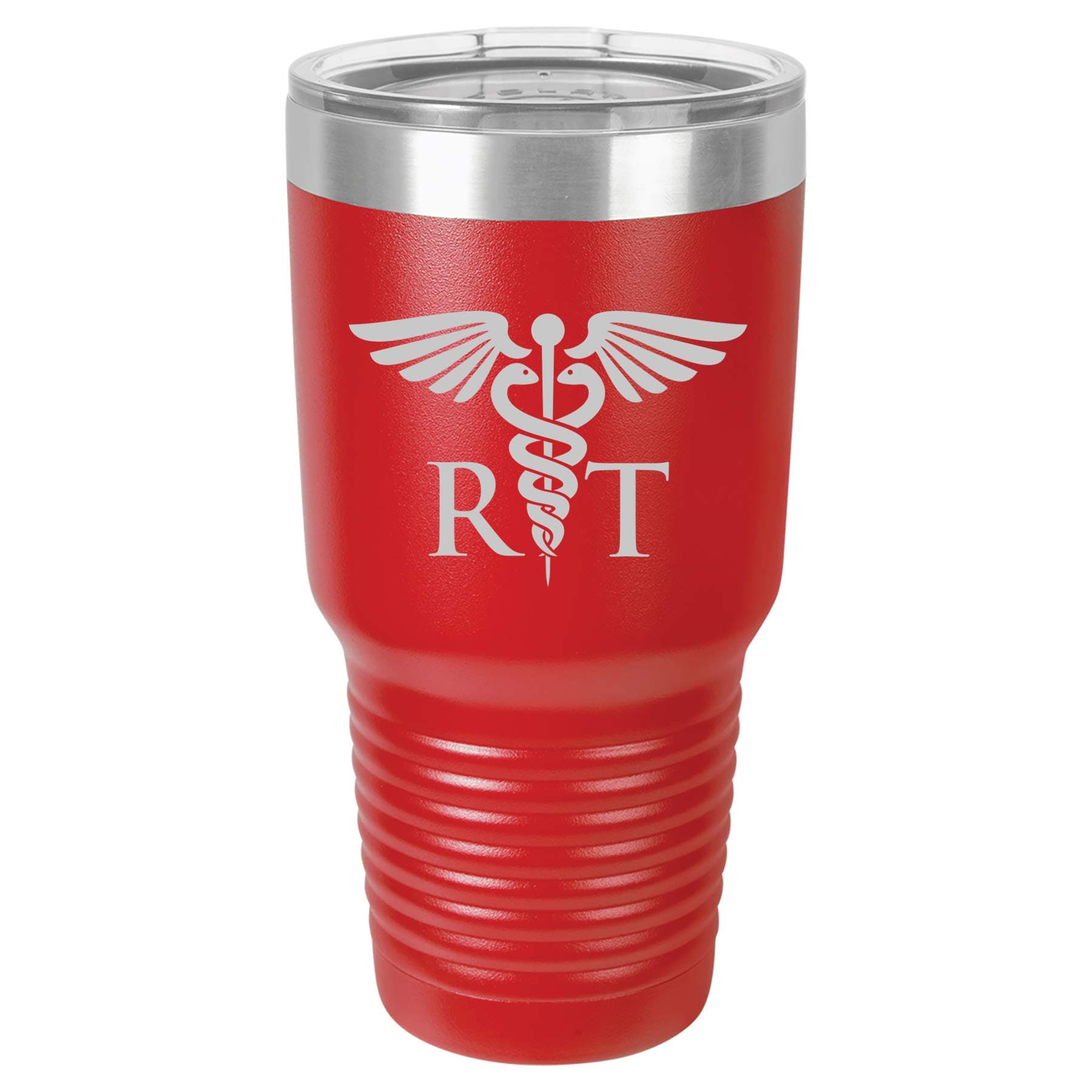 Tumbler Stainless Steel Vacuum Insulated Travel Mug RT Respiratory Therapist (Red, 30 oz)